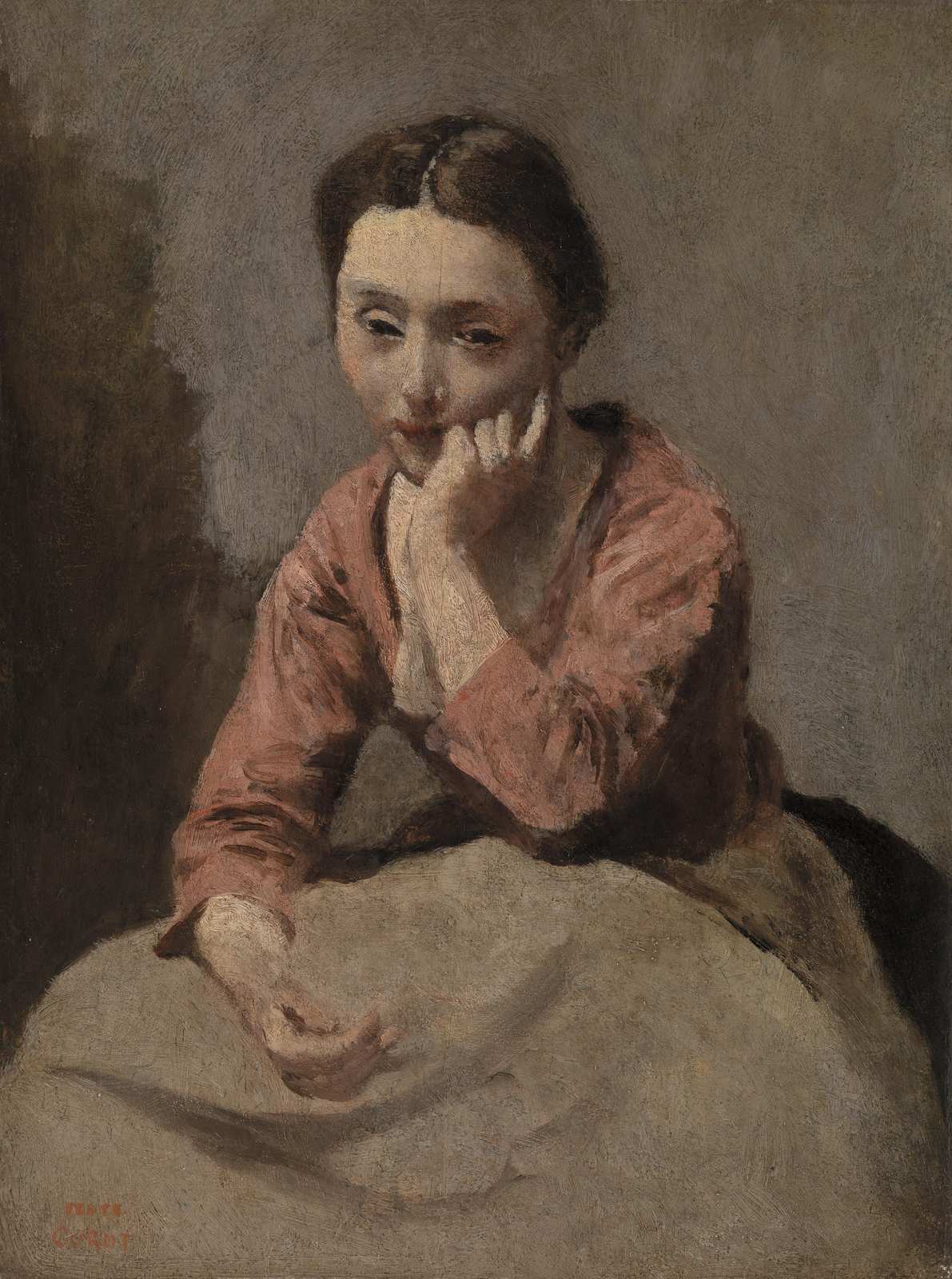 Impressionist Portrait Woman "Young Woman'' Wall Art