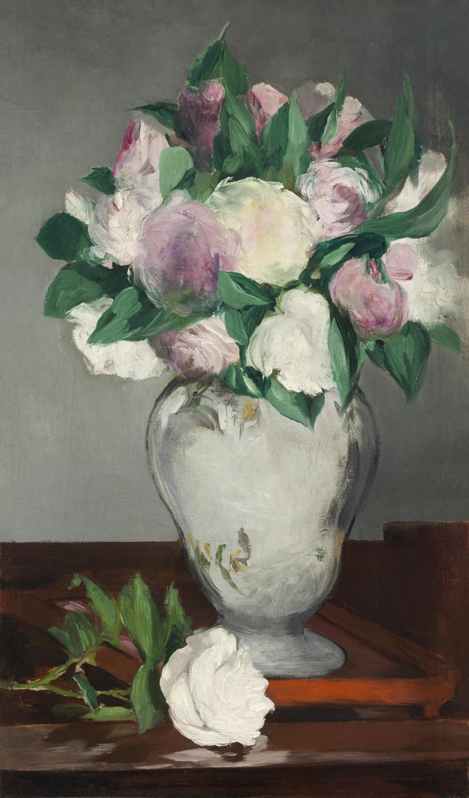 Peonies in a Vase Impressionist Wall Art Wall Art