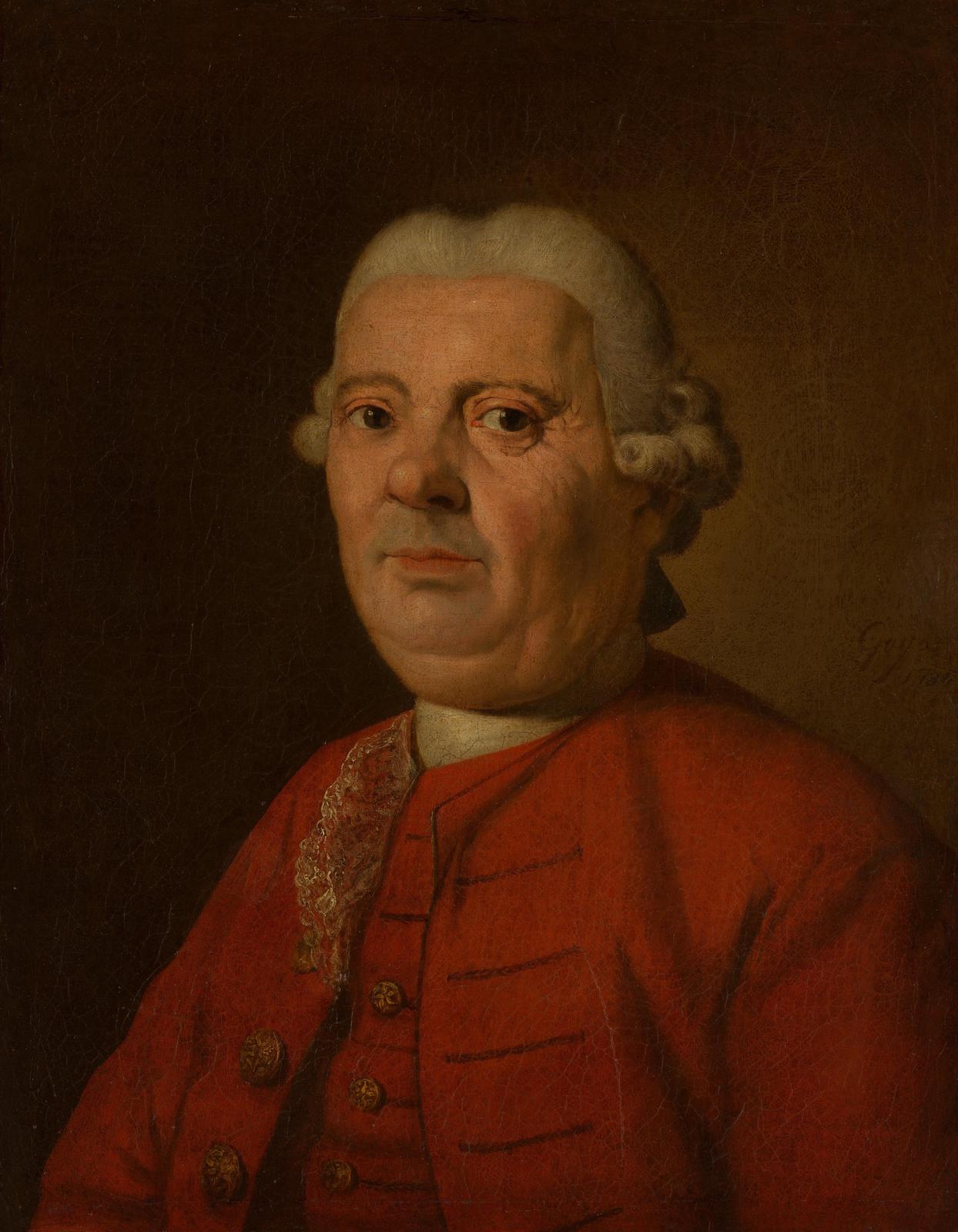 Classical Gentleman Portrait Red Jacket Wall Art