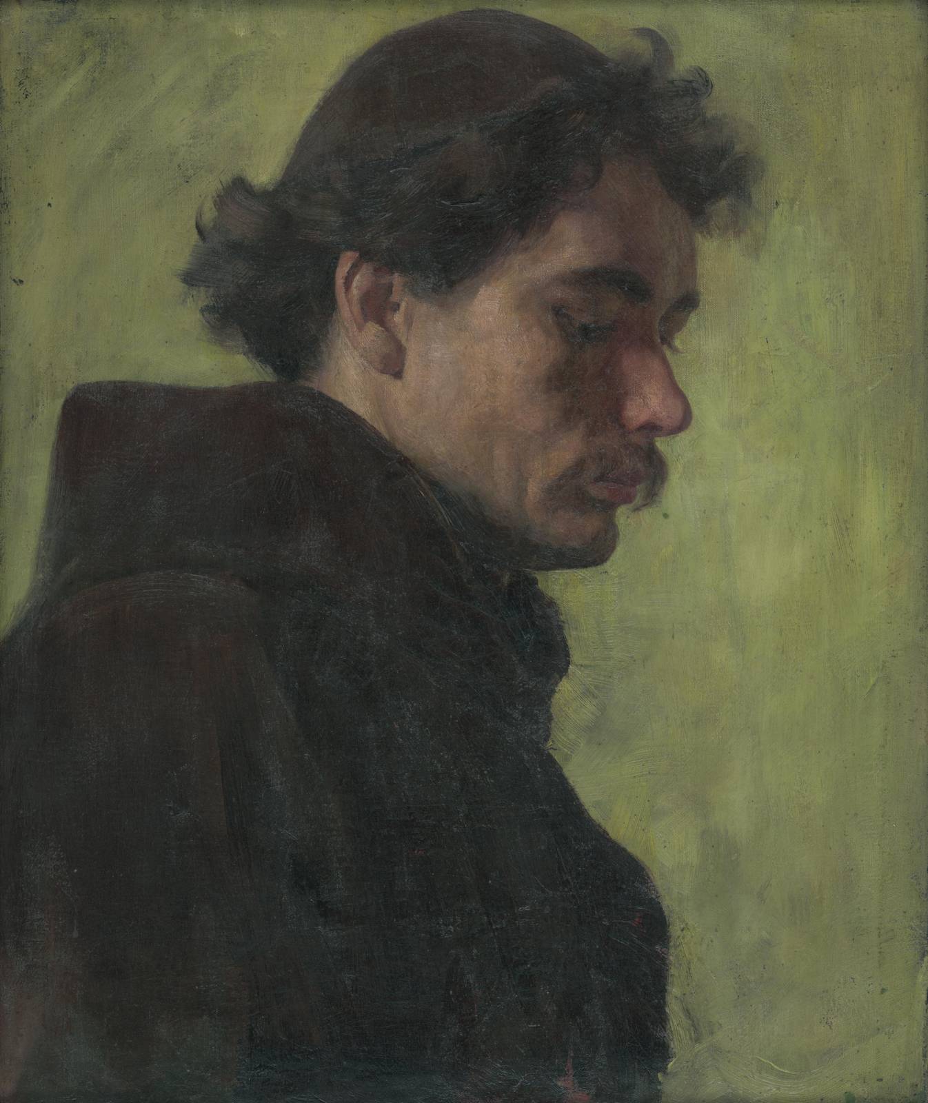 Brooding Portrait Oil Painting Wall Art