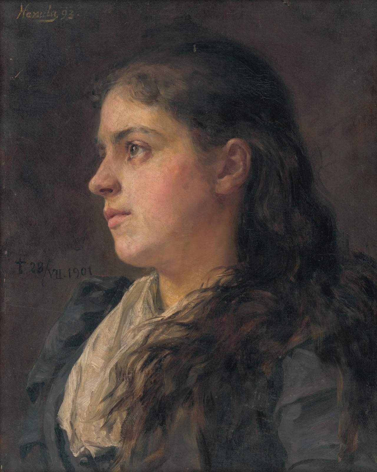 Classic Portrait of Young Woman Wall Art