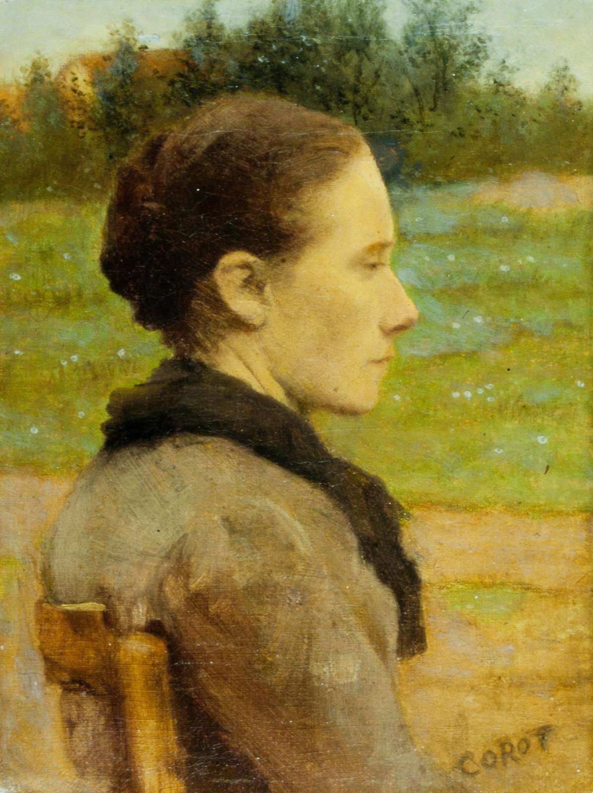 Corot Portrait Garden Serenity Wall Art
