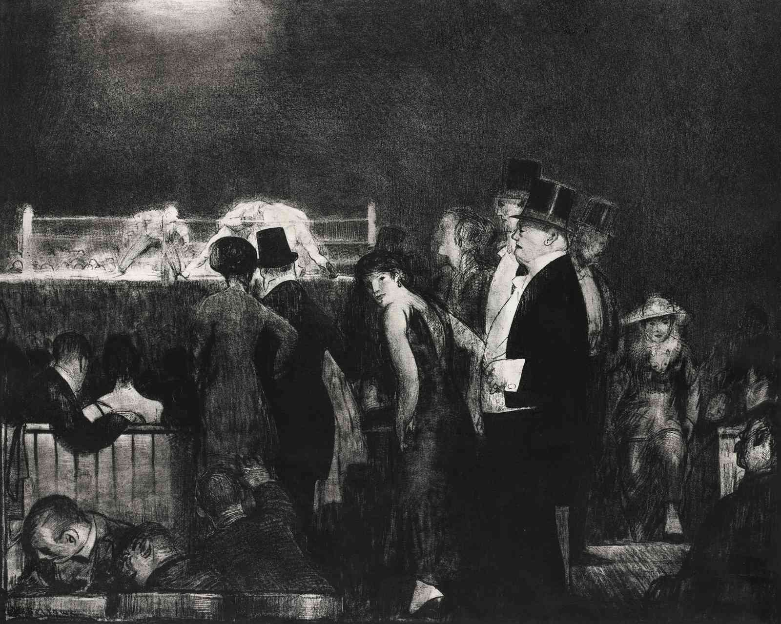 Dramatic Ballroom Scene Black & White Wall Art