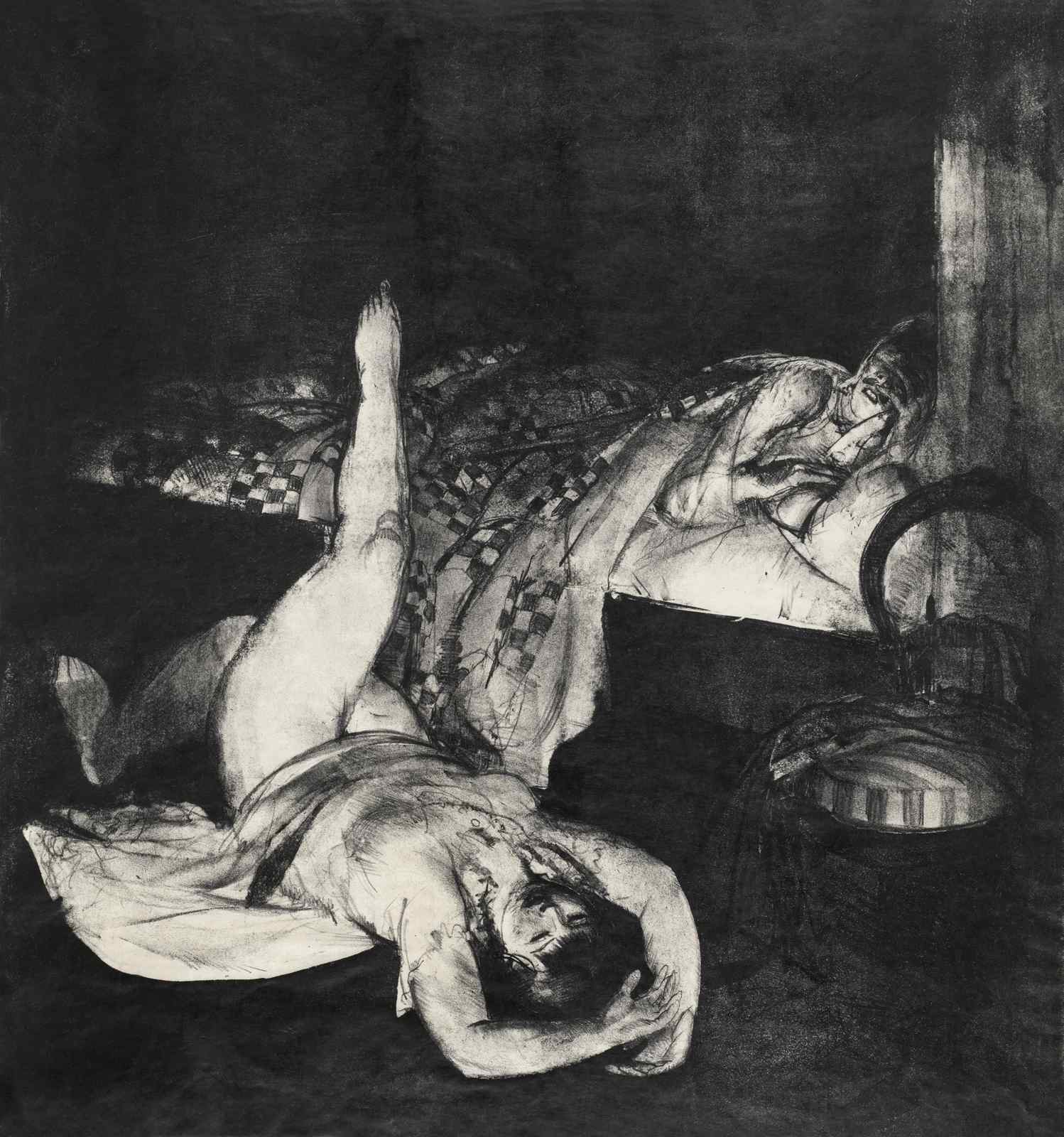 Dramatic Figure Study "Reclining Form" Wall Art