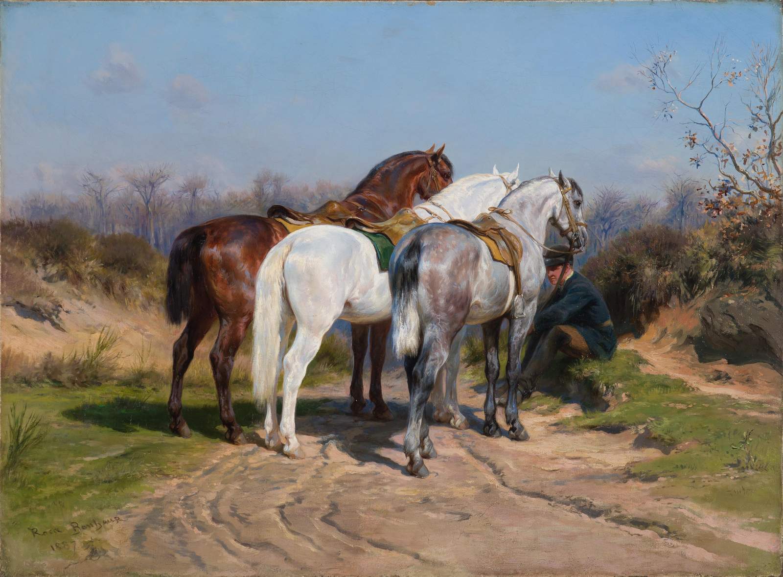 Majestic Equine Trio by the Trail Wall Art