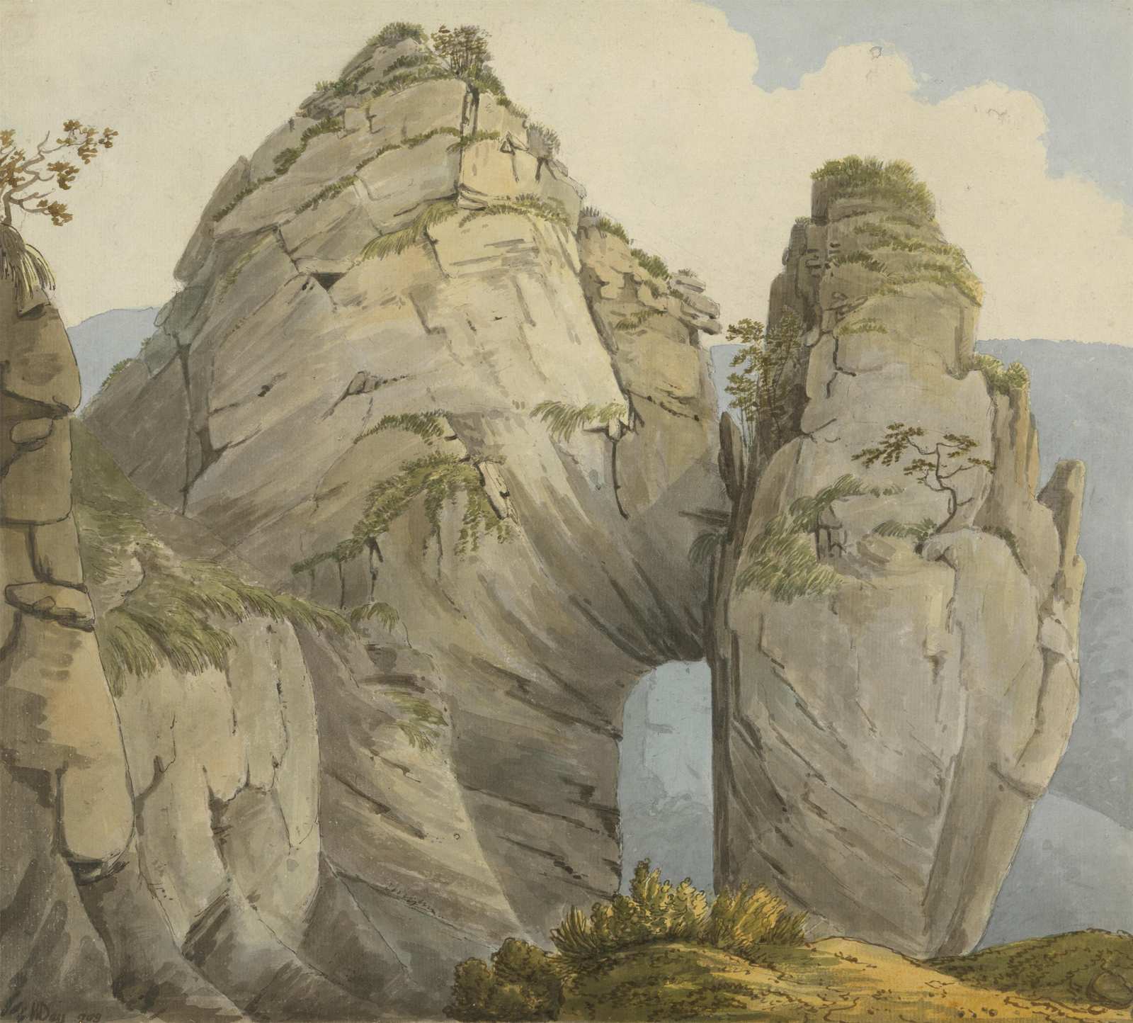 Majestic Mountain Arch Landscape Wall Art