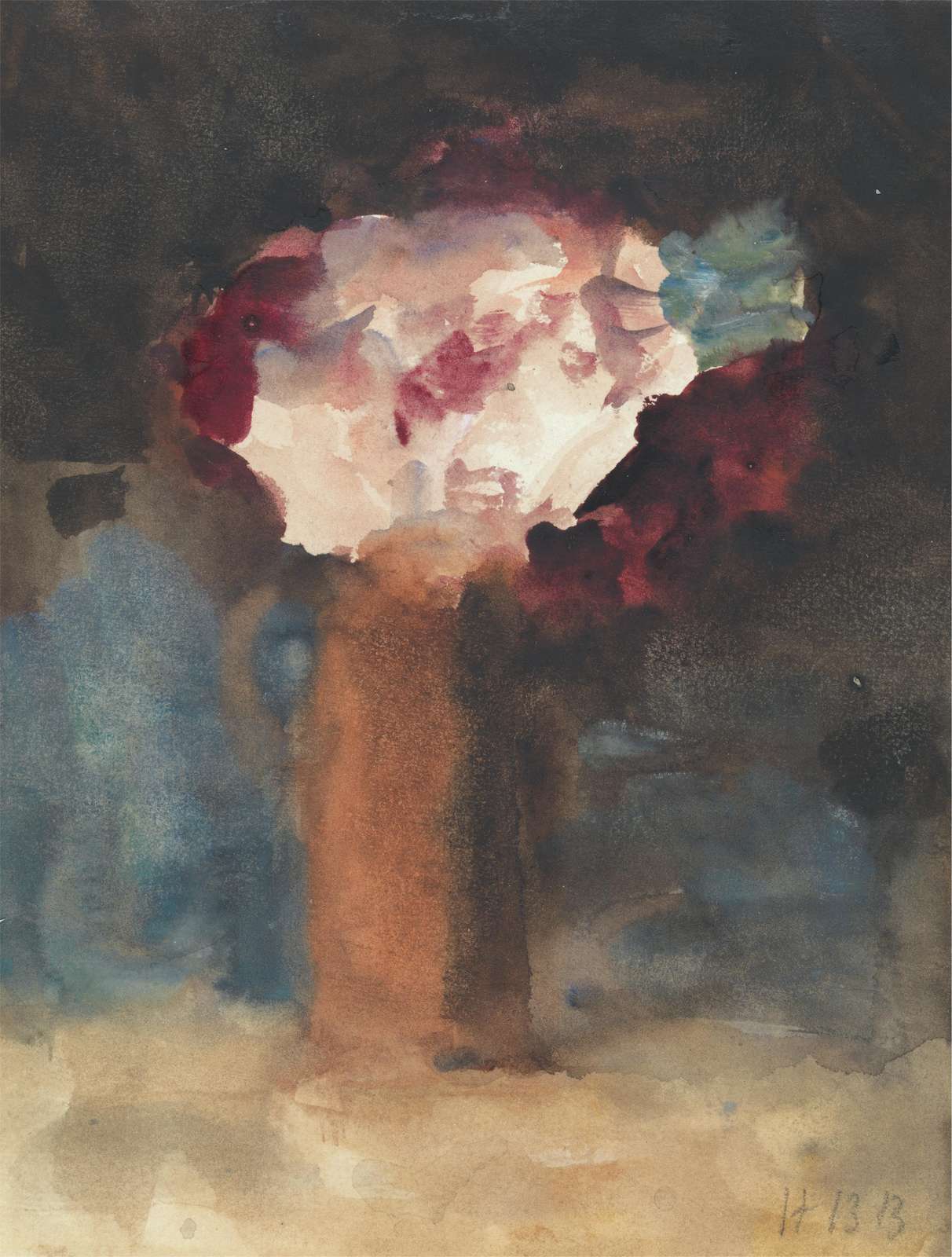 Abstract Floral Bouquet Wall Art - Moody Elegance