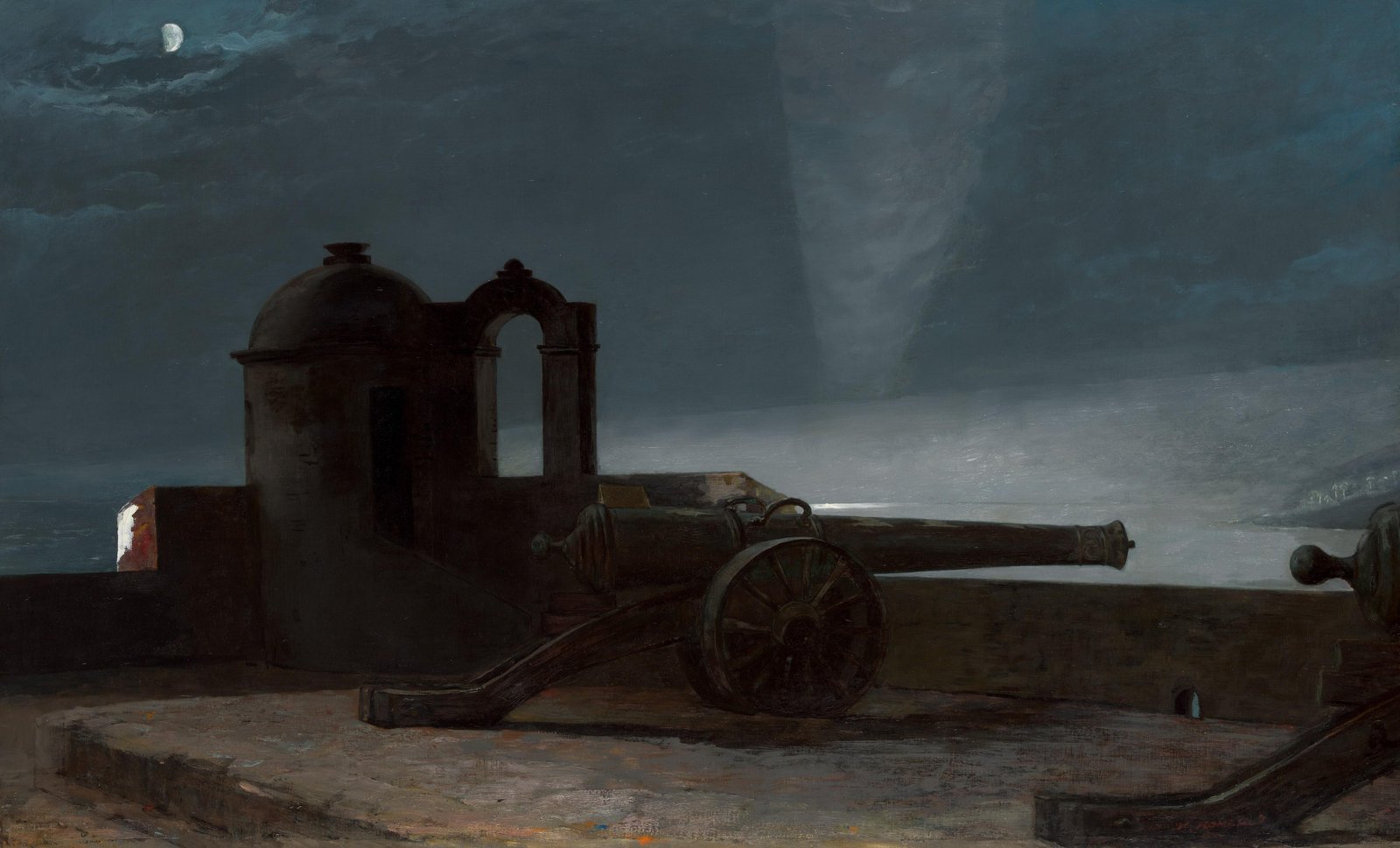 Dramatic Night Coastal Defense Wall Art