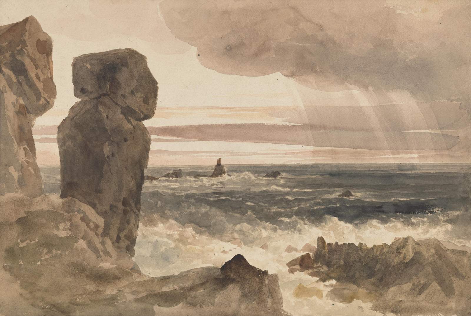 Dramatic Coastal Cliffs & Sea Wall Art