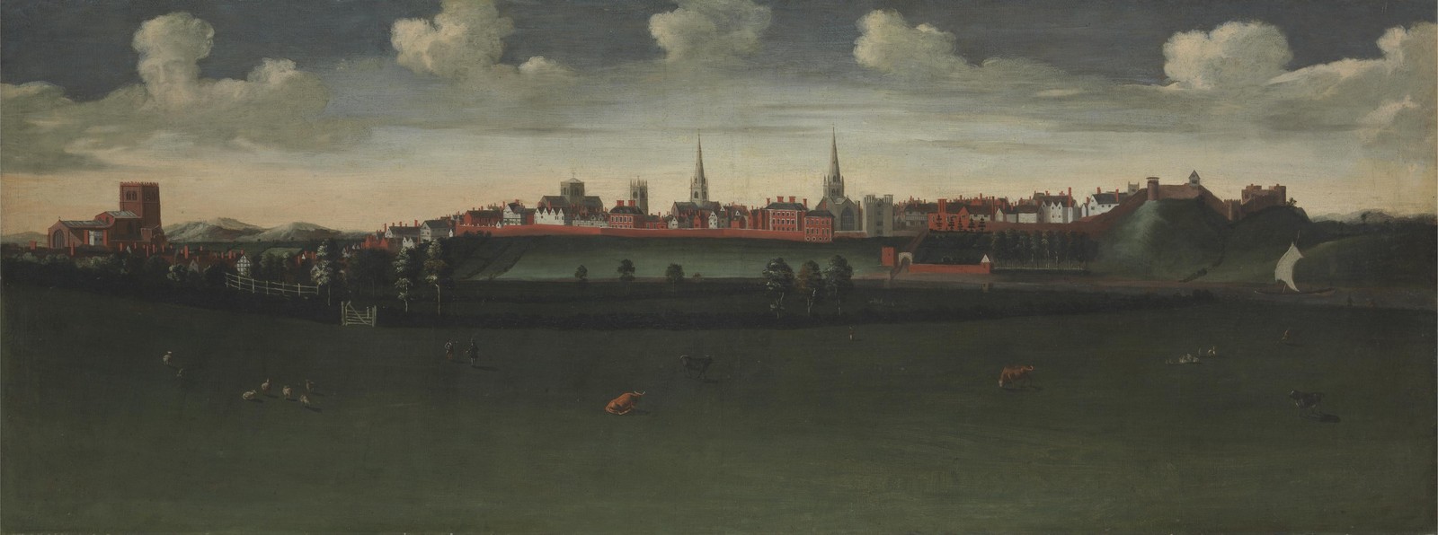 Historic Town Landscape Wall Art