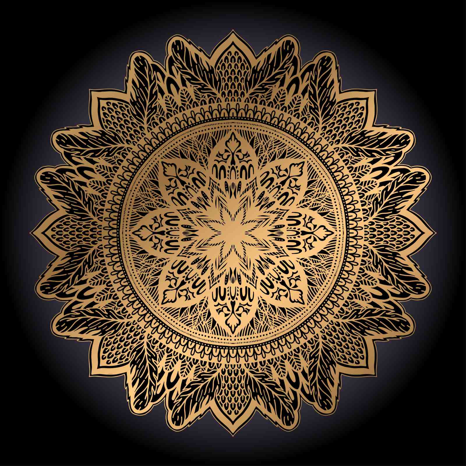 Luxury Gold Mandala Wall Art Wall Art