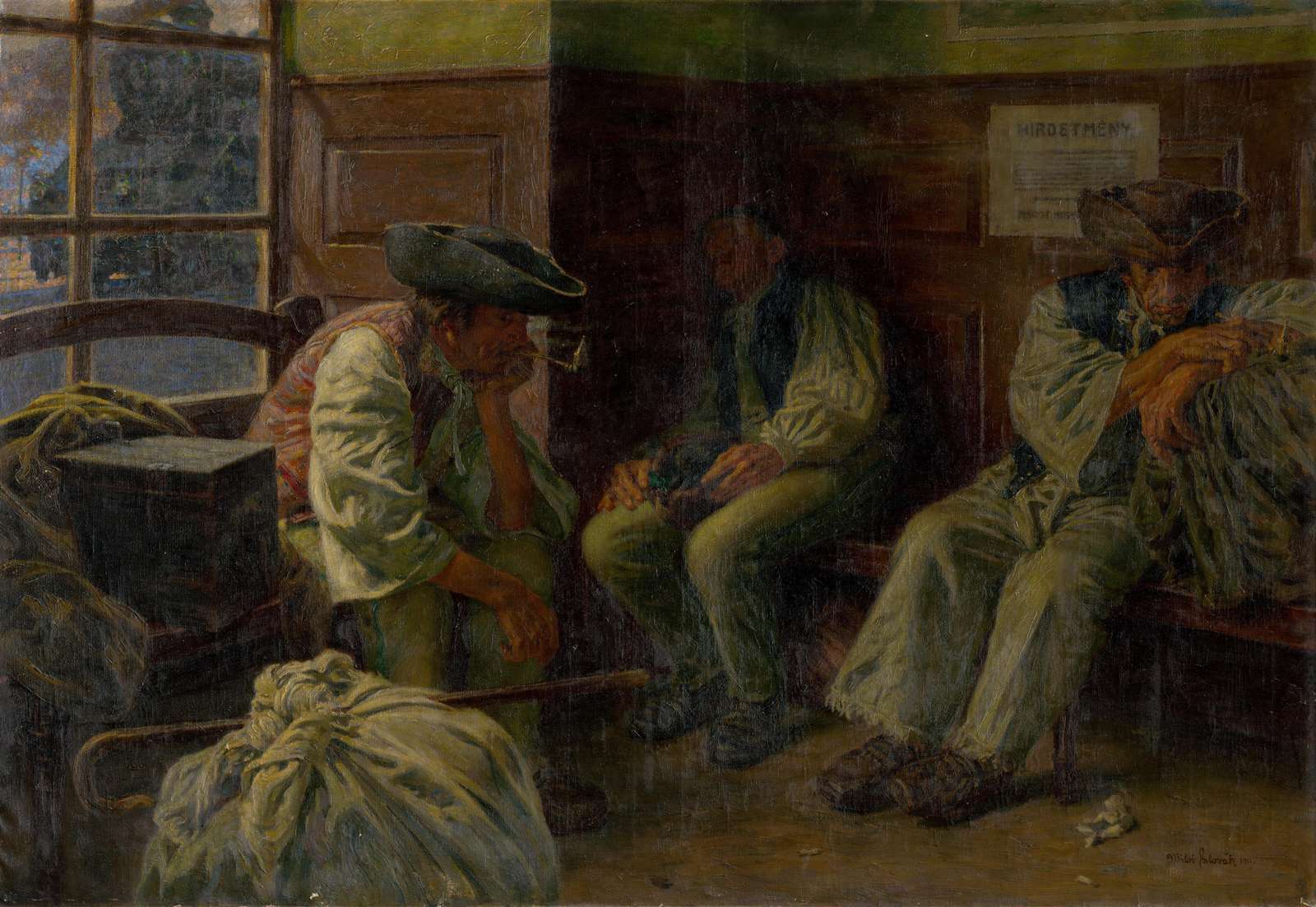 Men in Waiting Historical Scene Wall Art