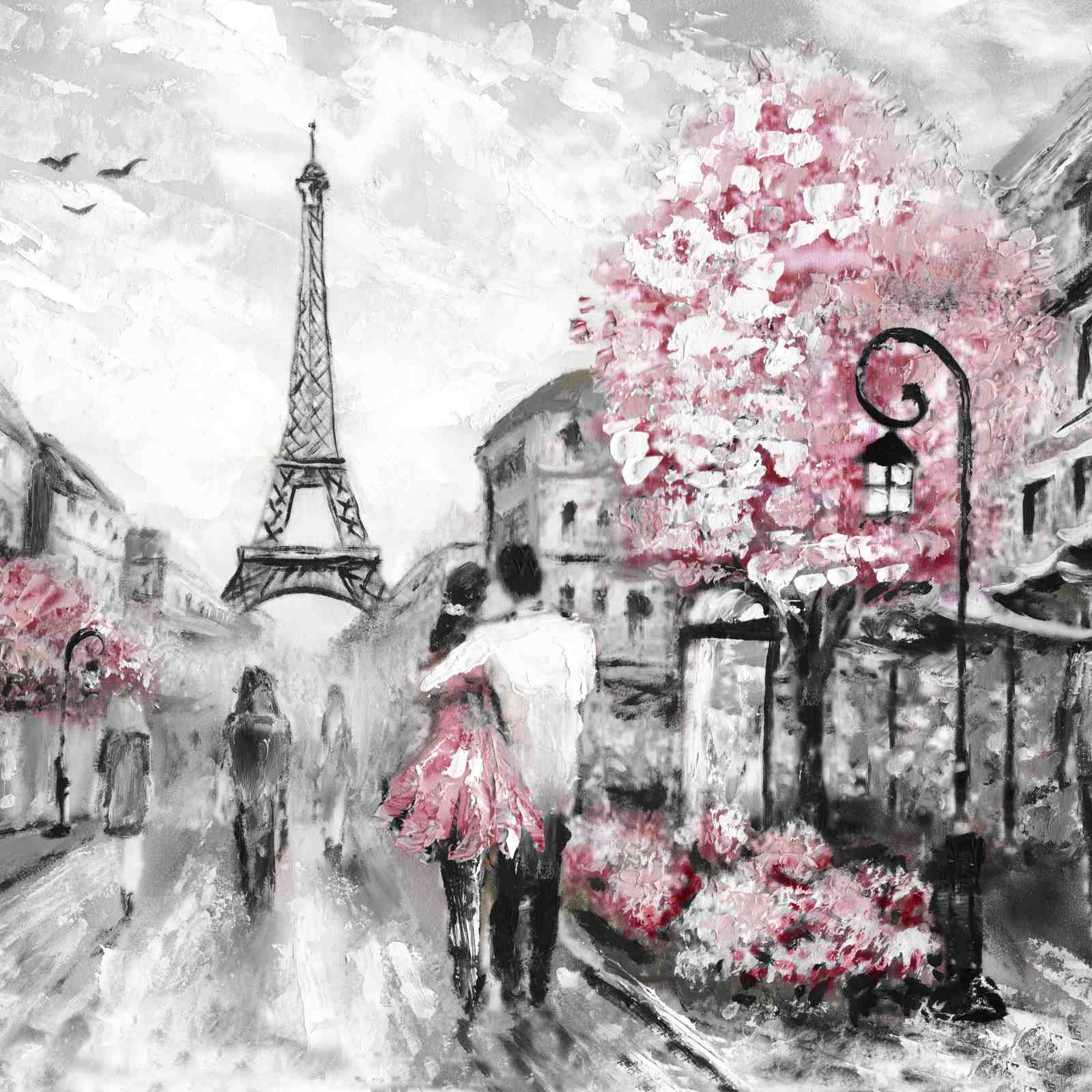 Parisian Romance Eiffel Tower Wall Art