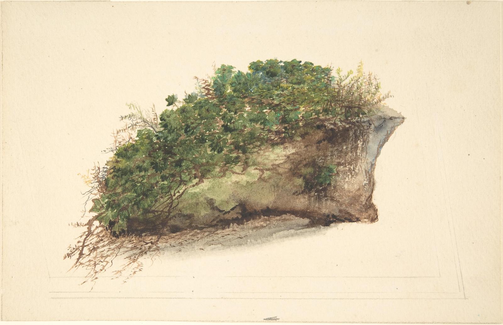 Vibrant Green Overgrowth Rock Wall Art