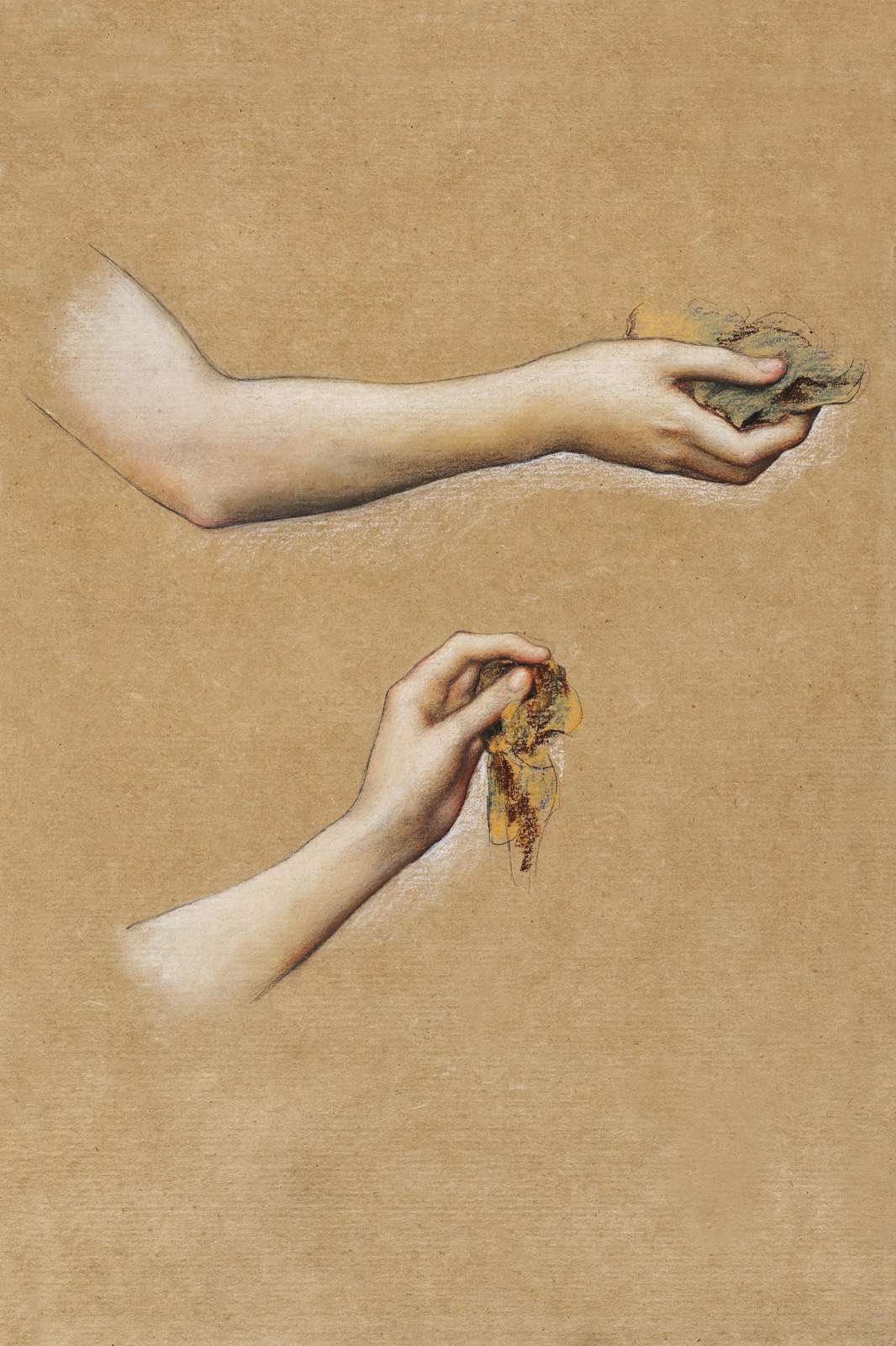 Elegant Hands Textured Artwork Wall Art