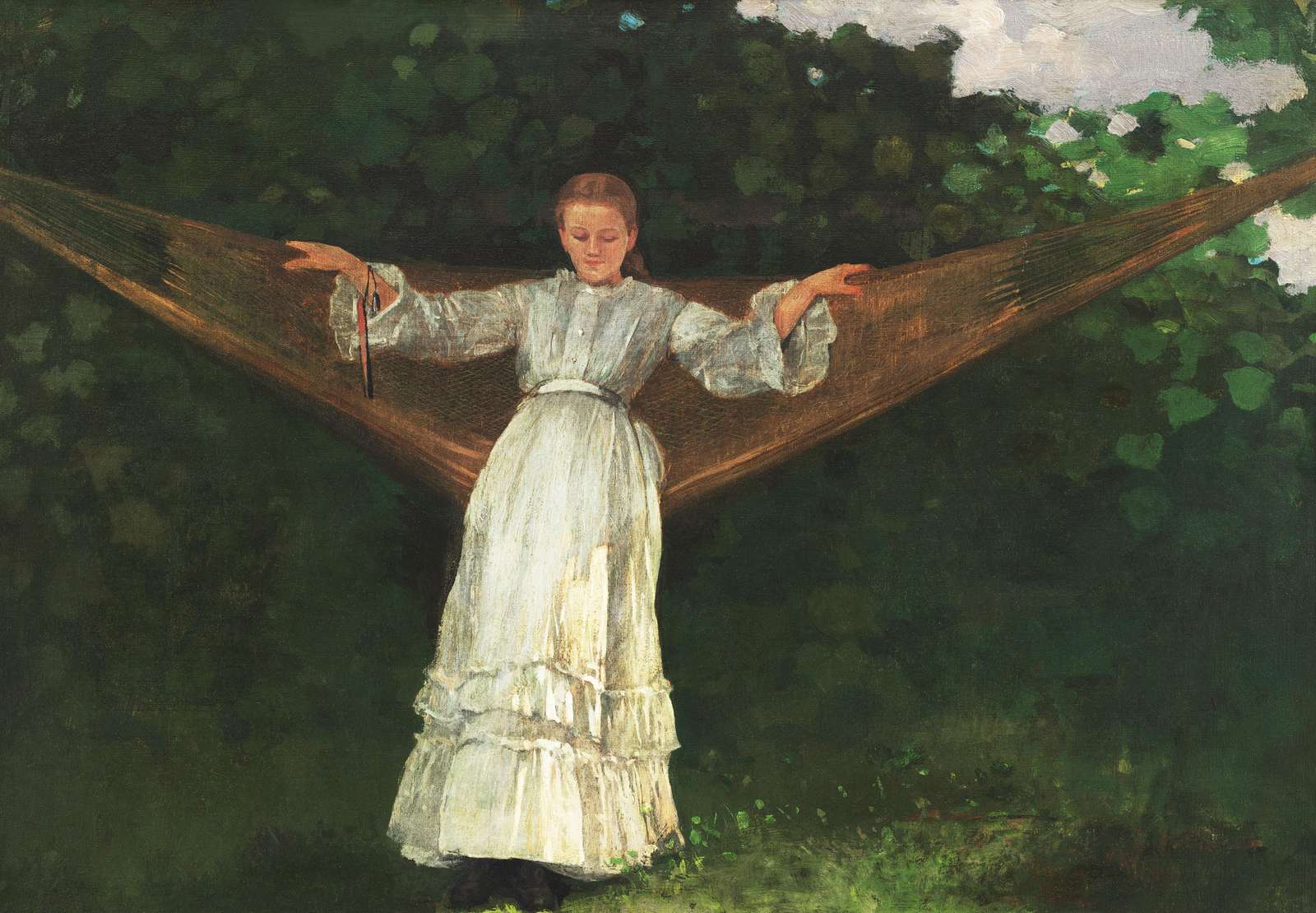 Victorian Serenity Girl Hammock Wall Art