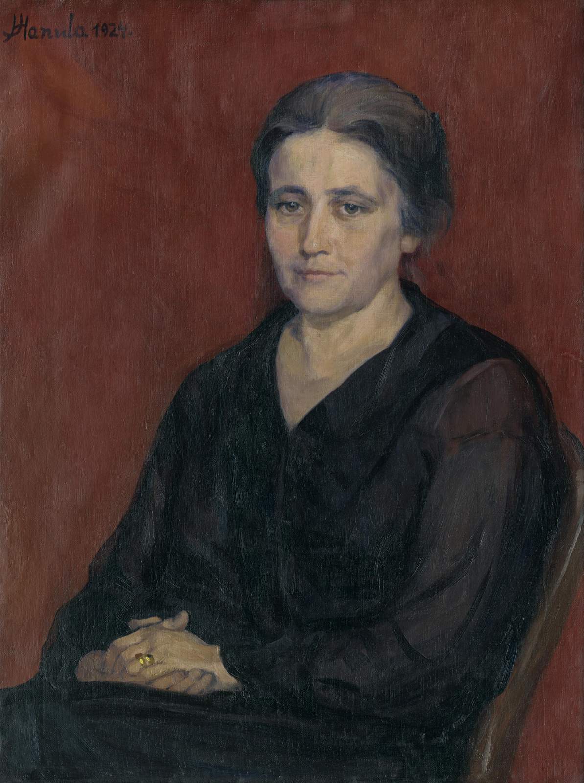 Elegant Portrait Woman 1924 Wall Art