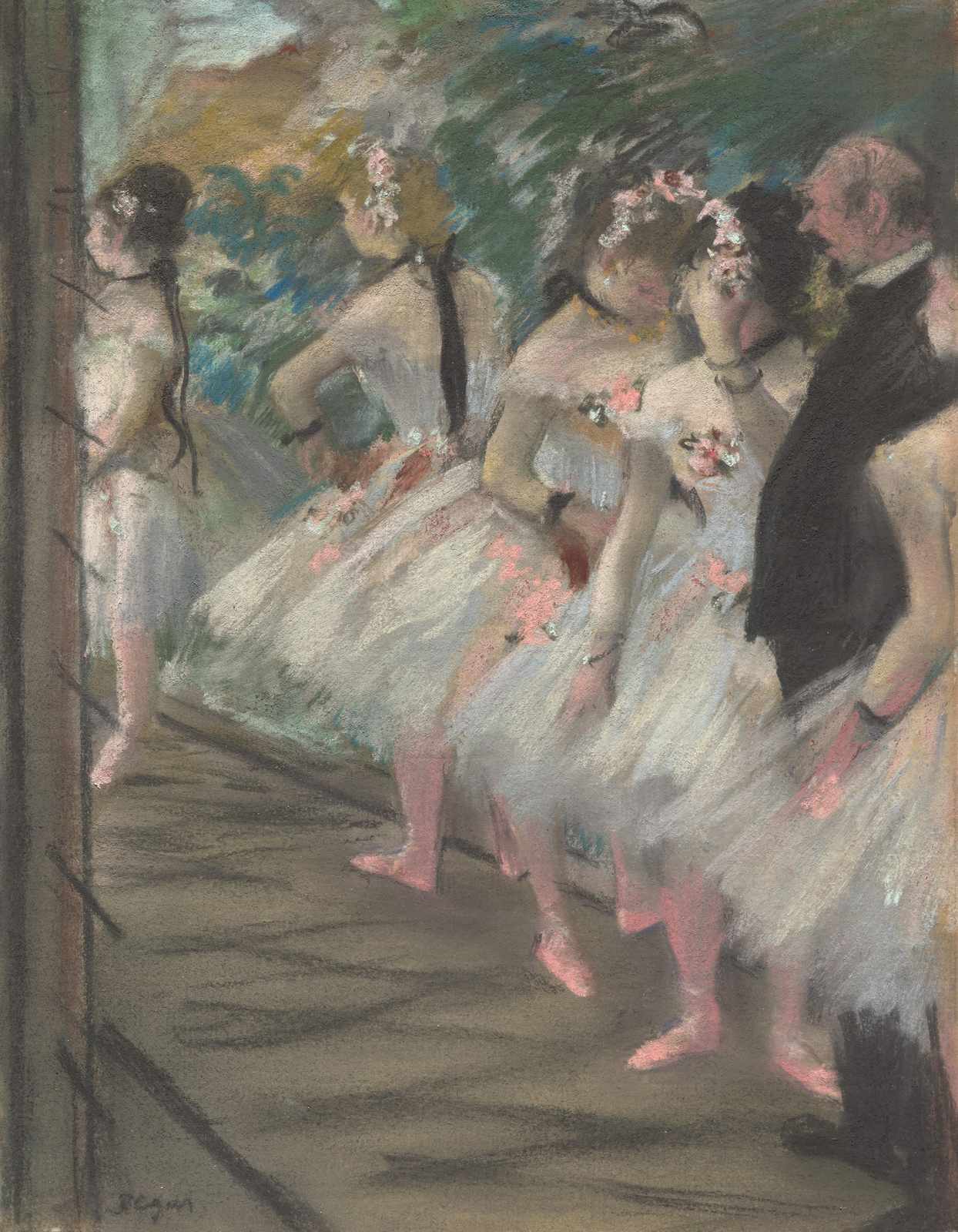 Ballet Dancers Pastel Wall Art - Elegant Art