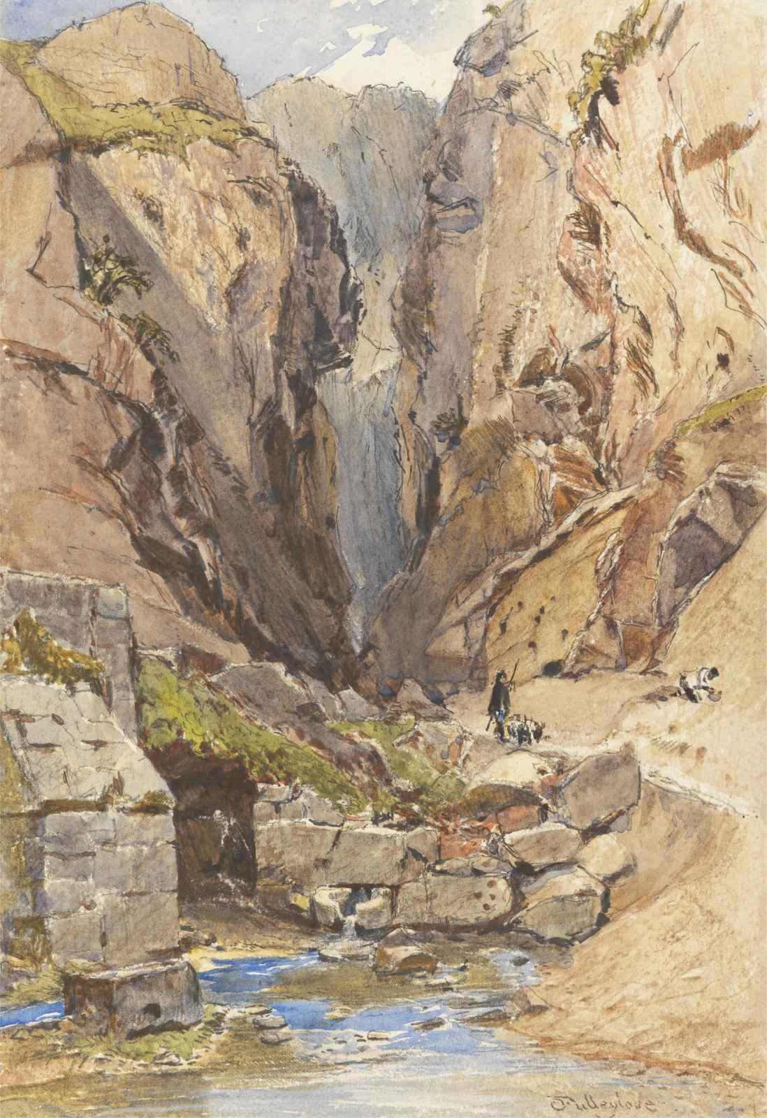 Rugged Mountain Gorge Landscape Wall Art