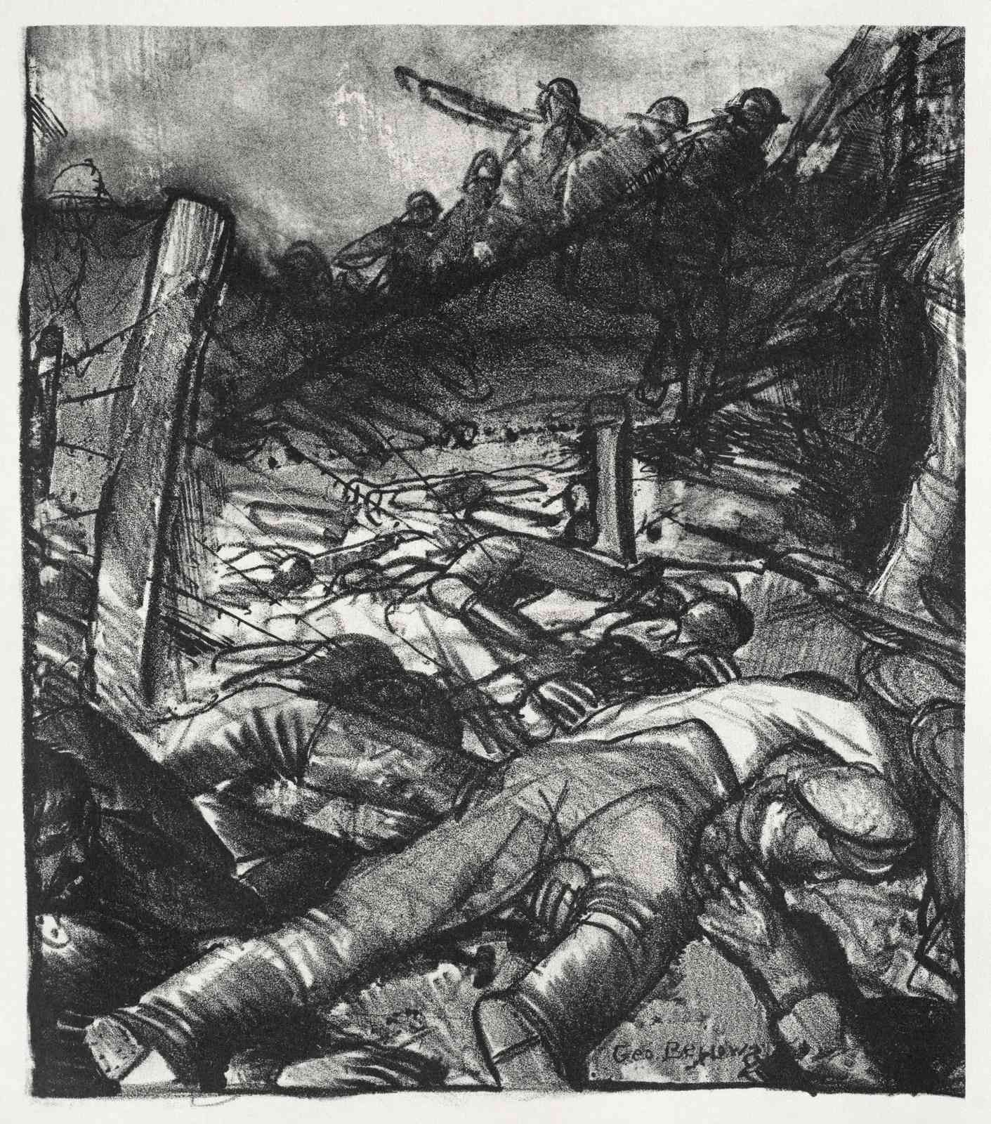 WWI Trench Warfare Art Wall Art