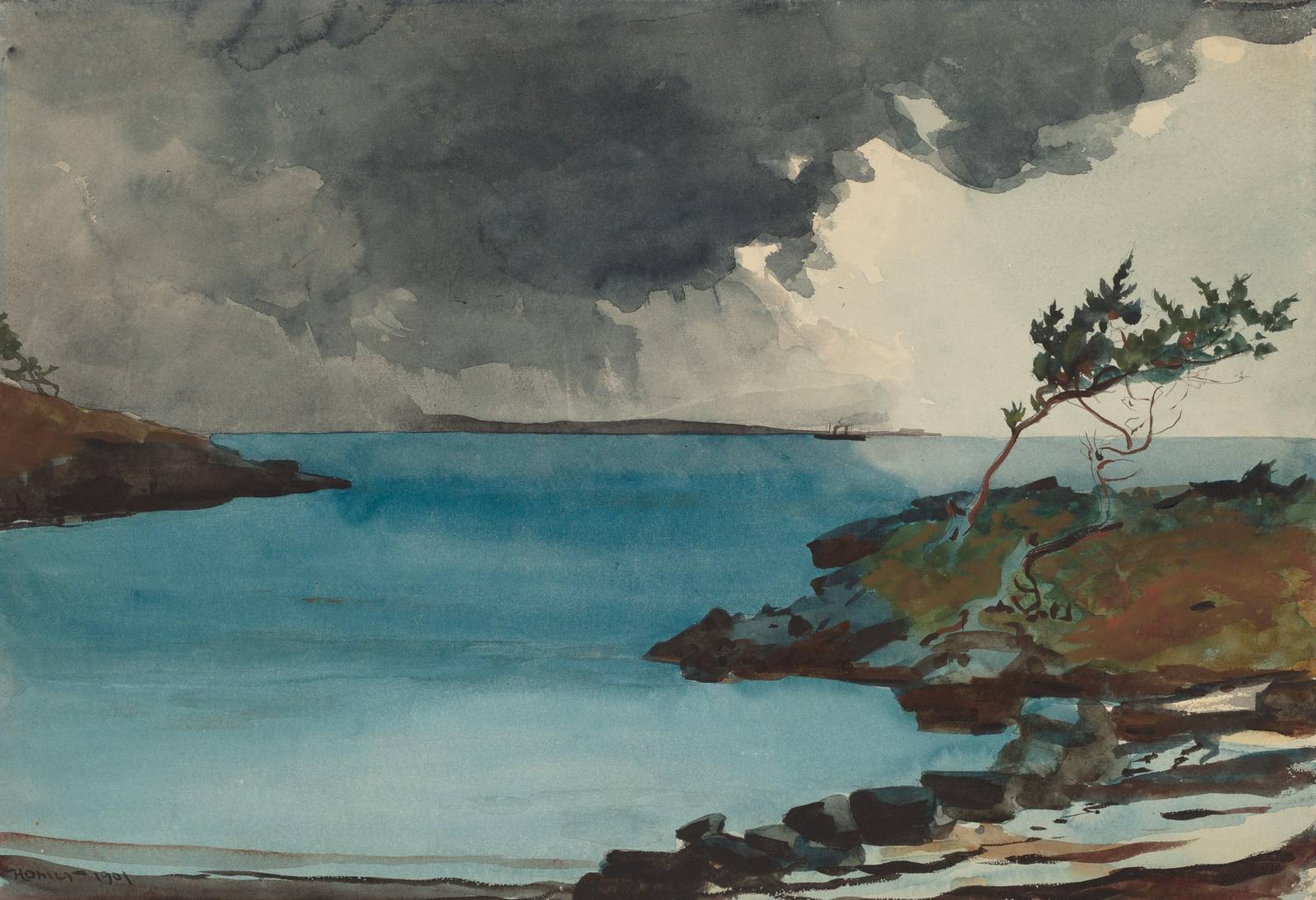 Stormy Seas Coastal Landscape Wall Art