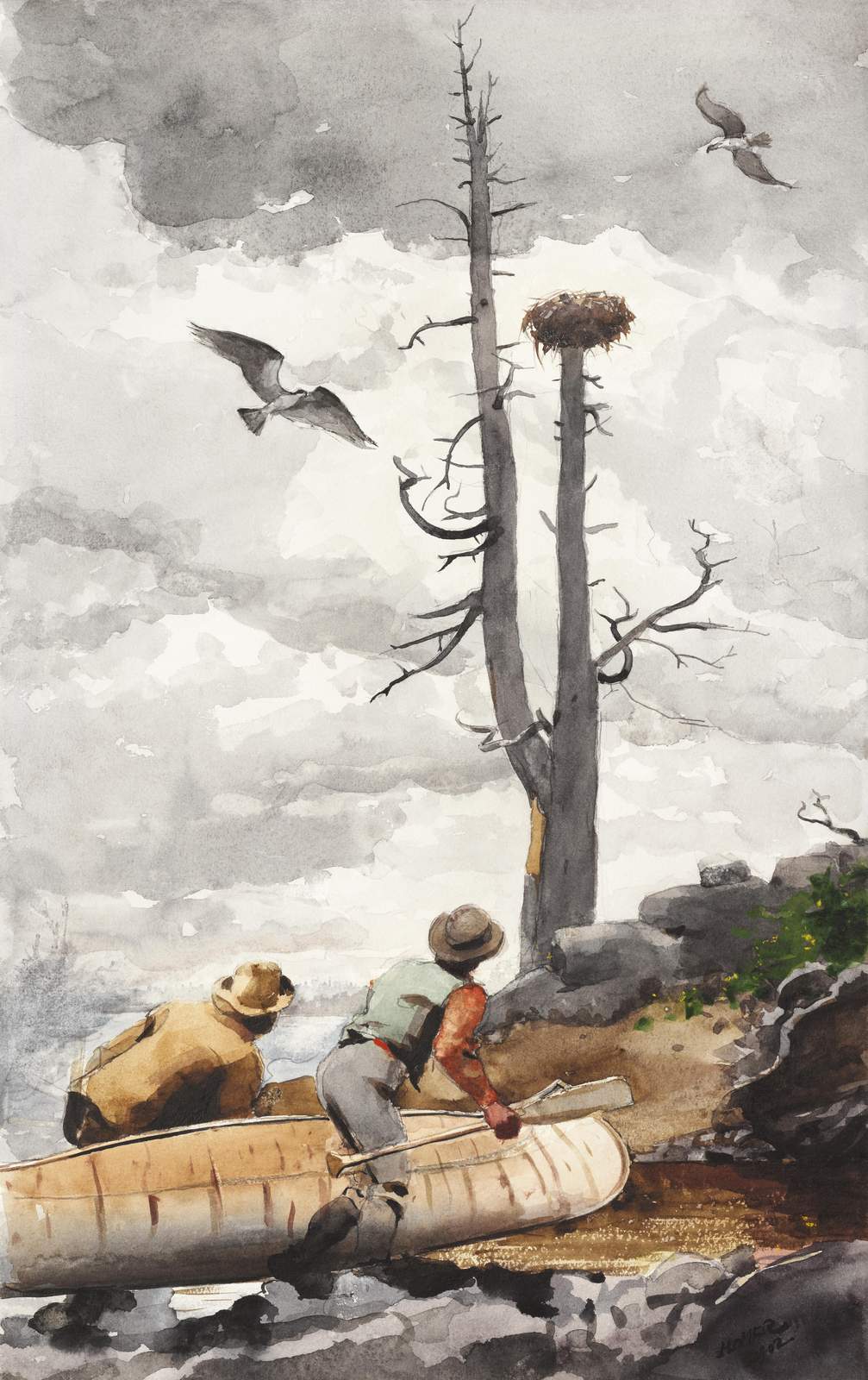 Nautical Adventure Canoe Ospreys Wall Art