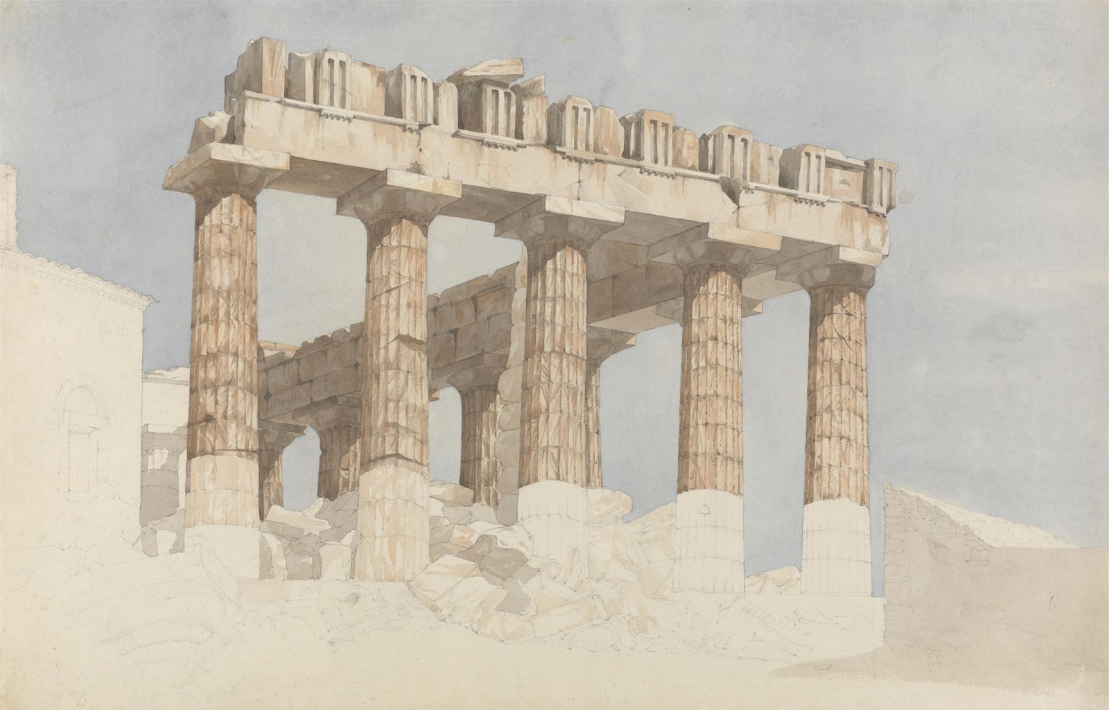 Ancient Greek Temple Ruins Wall Art