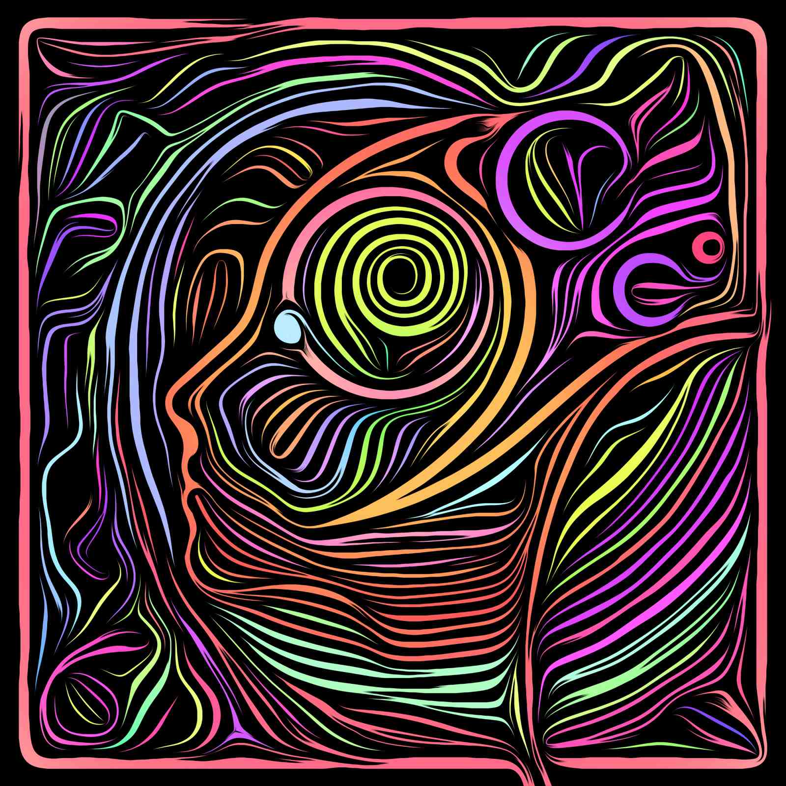 Vibrant Abstract Mind Wall Art