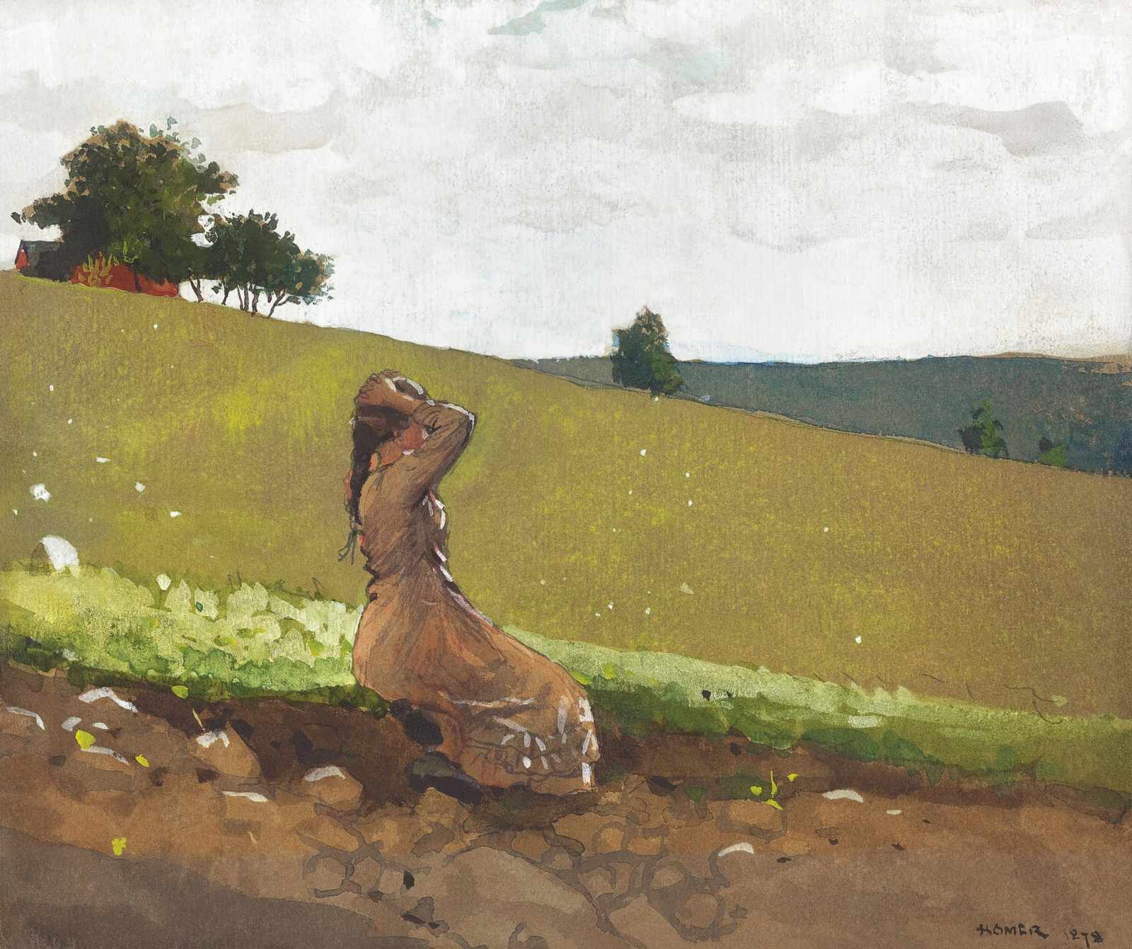 Serene Landscape Woman Wall Art