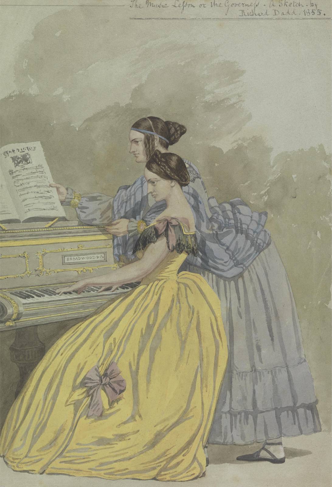Elegant Music Lesson Victorian Art Wall Art