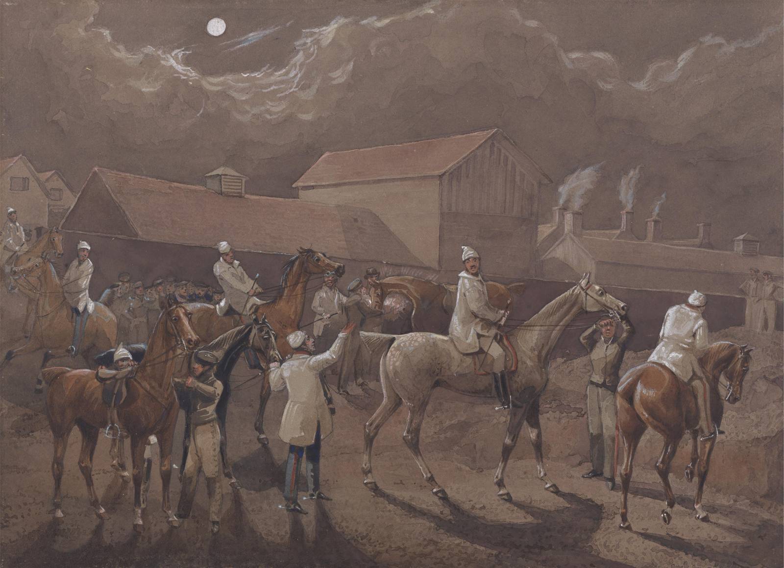 Equestrian Scene Vintage Horse Racing Wall Art