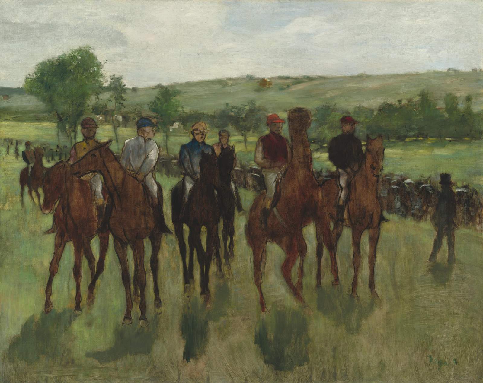 Jockeys on Horseback Impressionist Wall Art