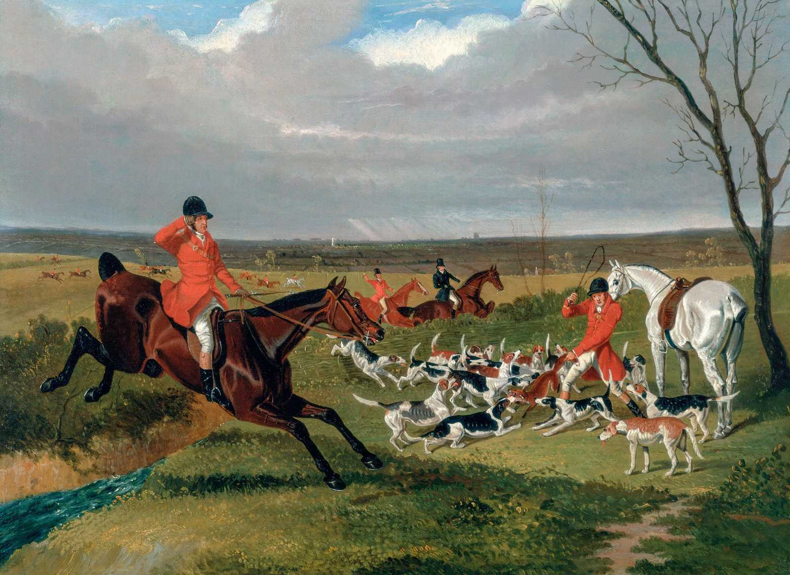 Vintage Fox Hunt Horse & Hound Wall Art
