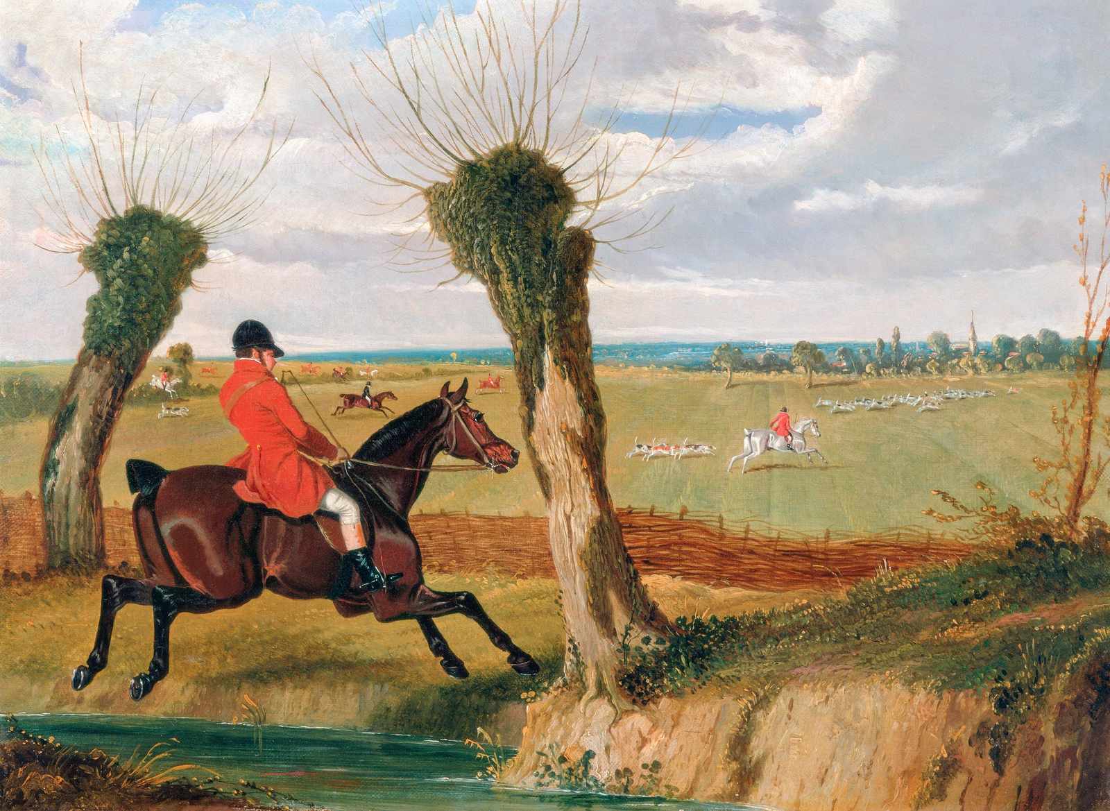Equestrian Hunt Scene Wall Art