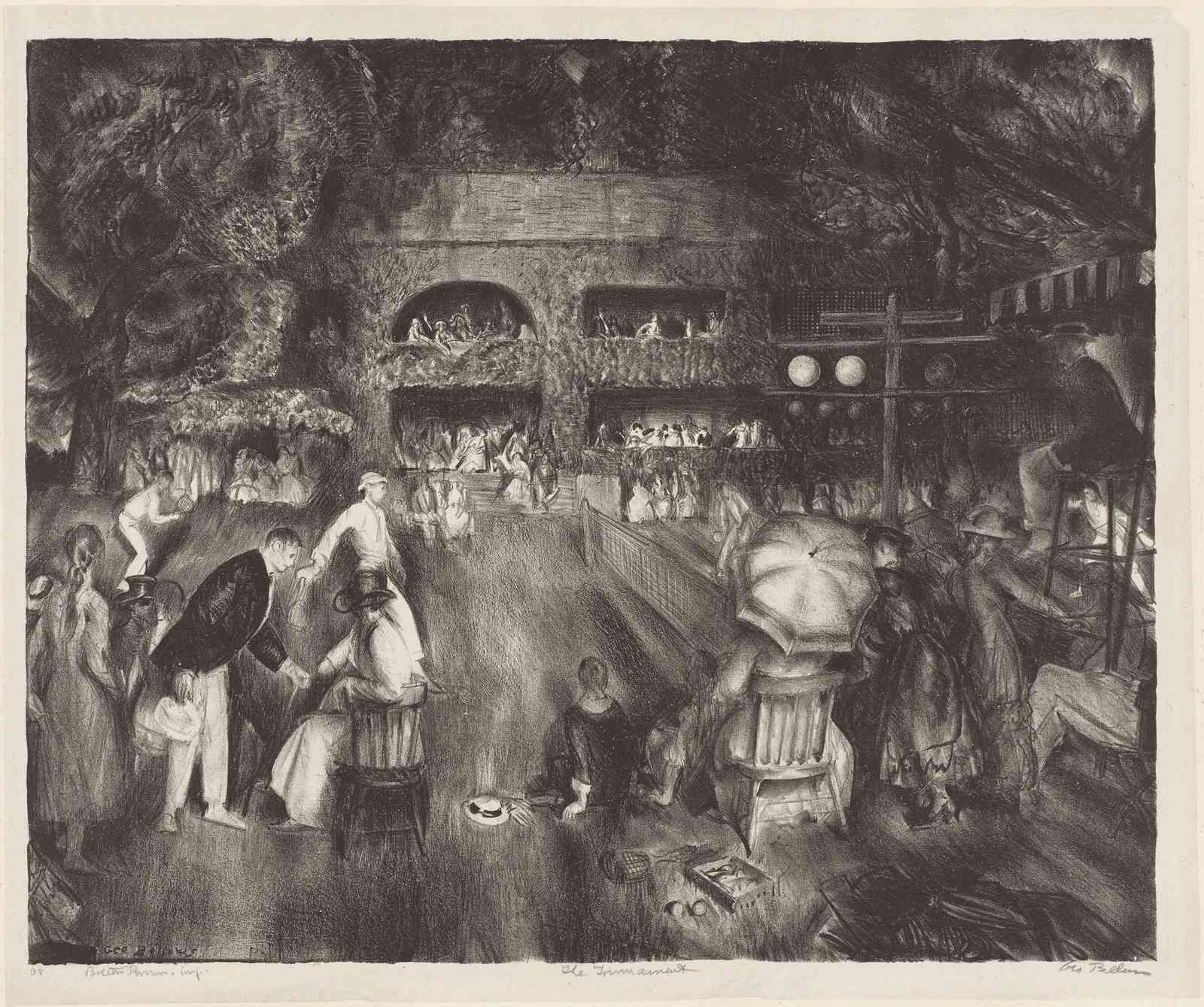 Victorian Scene Charcoal Sketch Wall Art