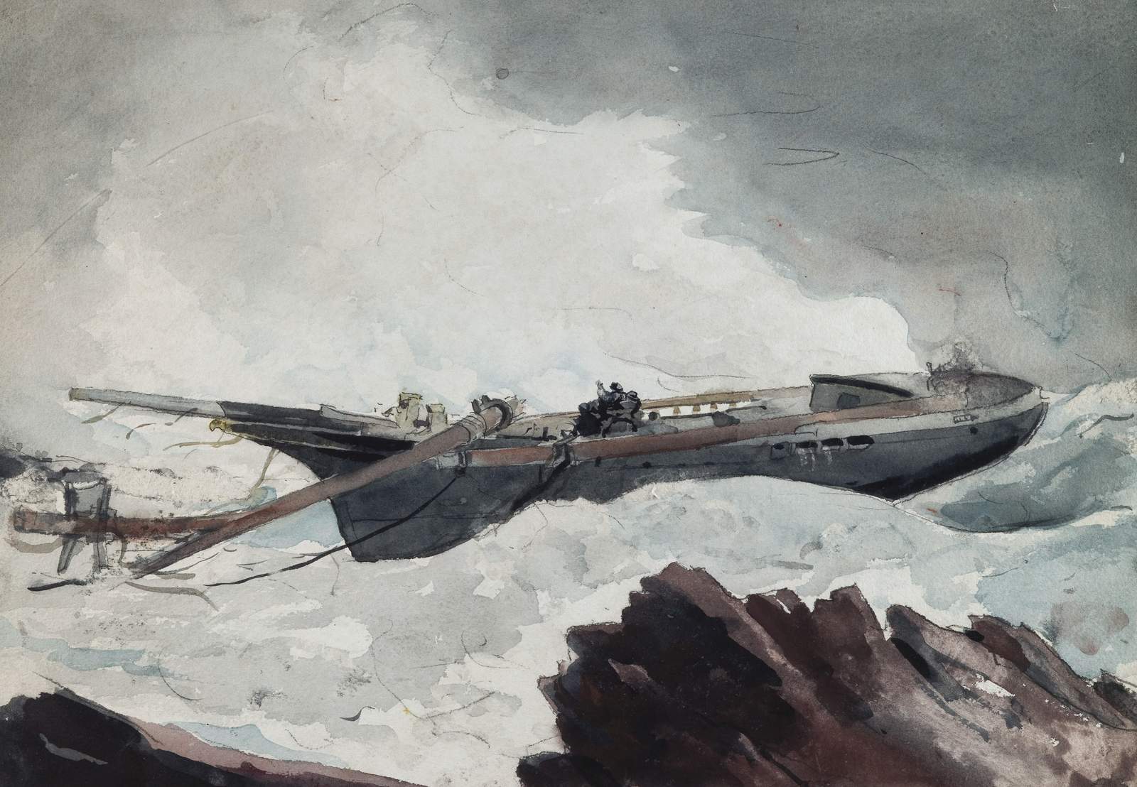 Dramatic Nautical Storm Ship Wall Art