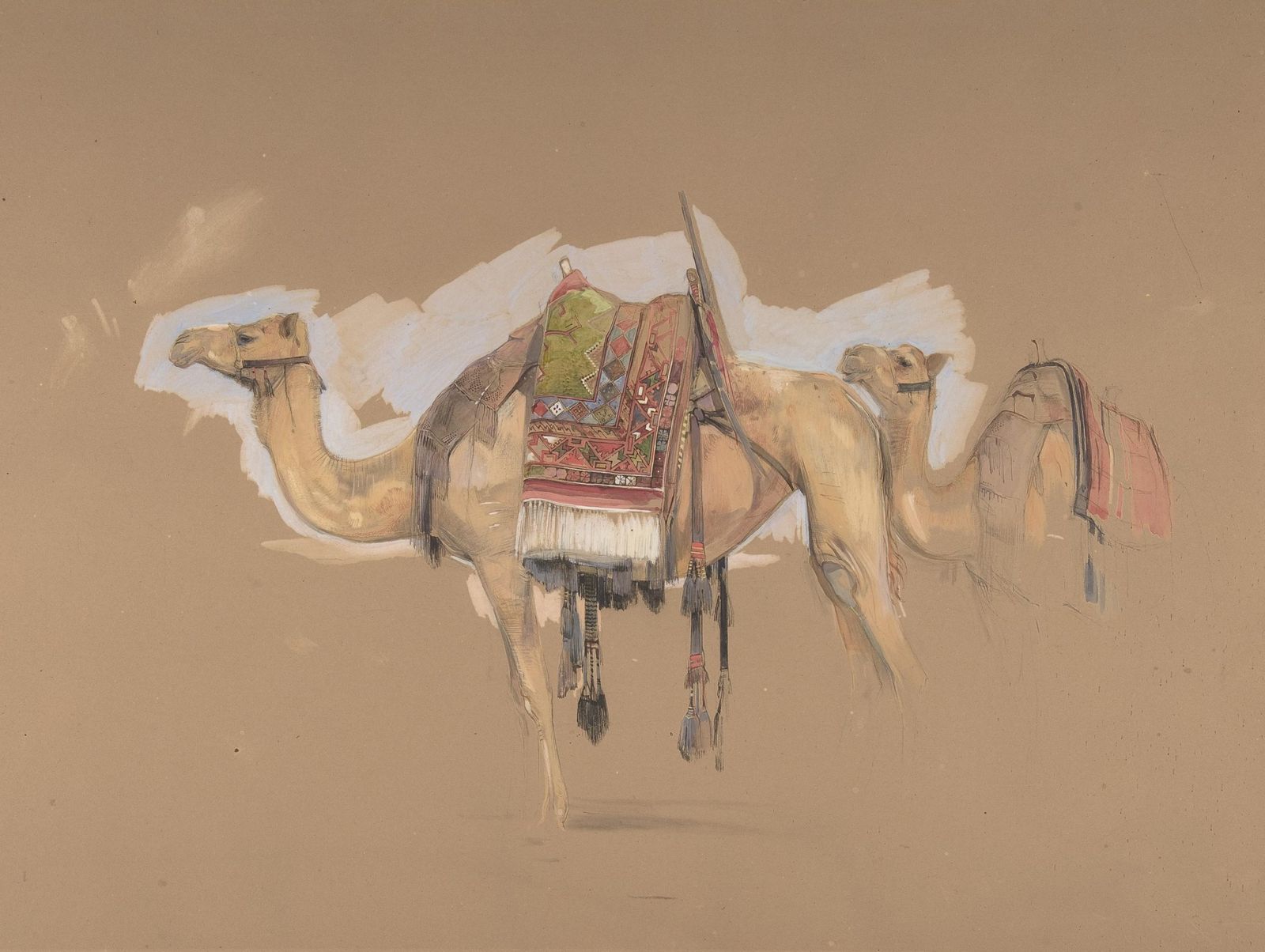 Majestic Desert Camels Art Wall Art