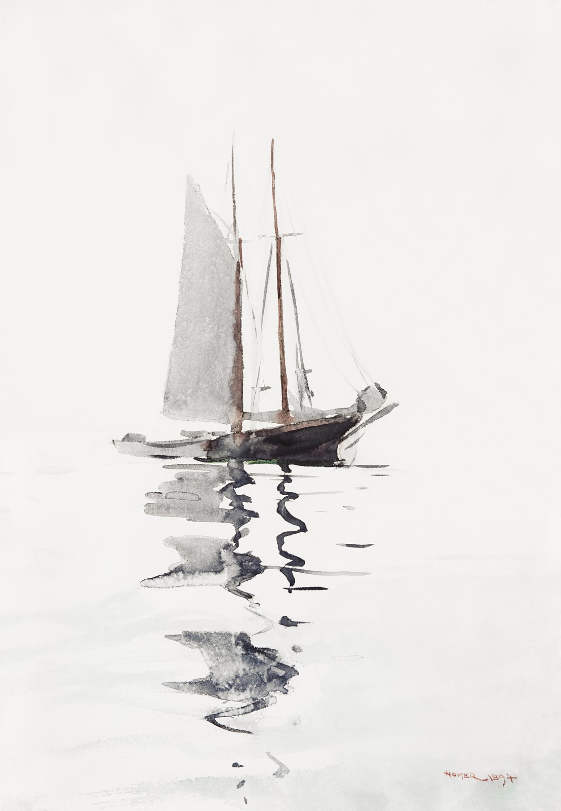 Serene Sailboat Reflection Wall Art