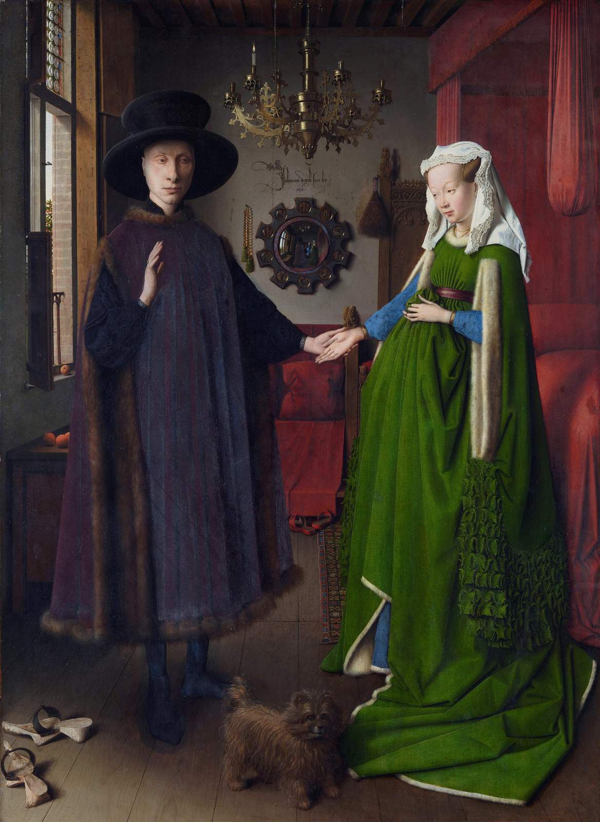 Iconic Couple Green Gown Wall Art