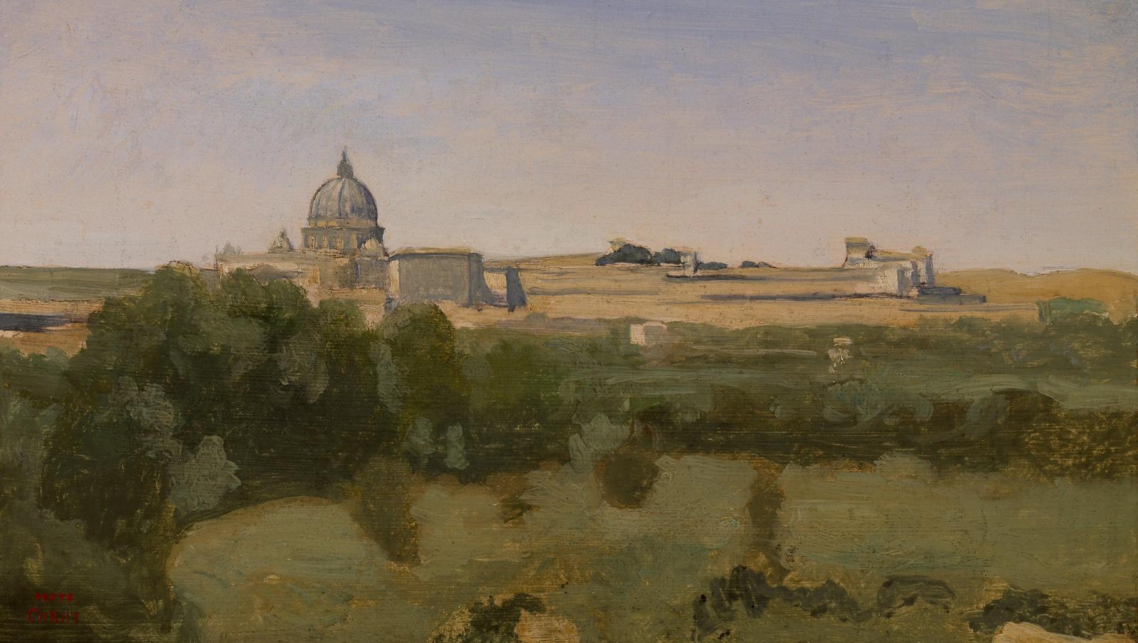 Serene Rome Landscape Oil Painting Wall Art