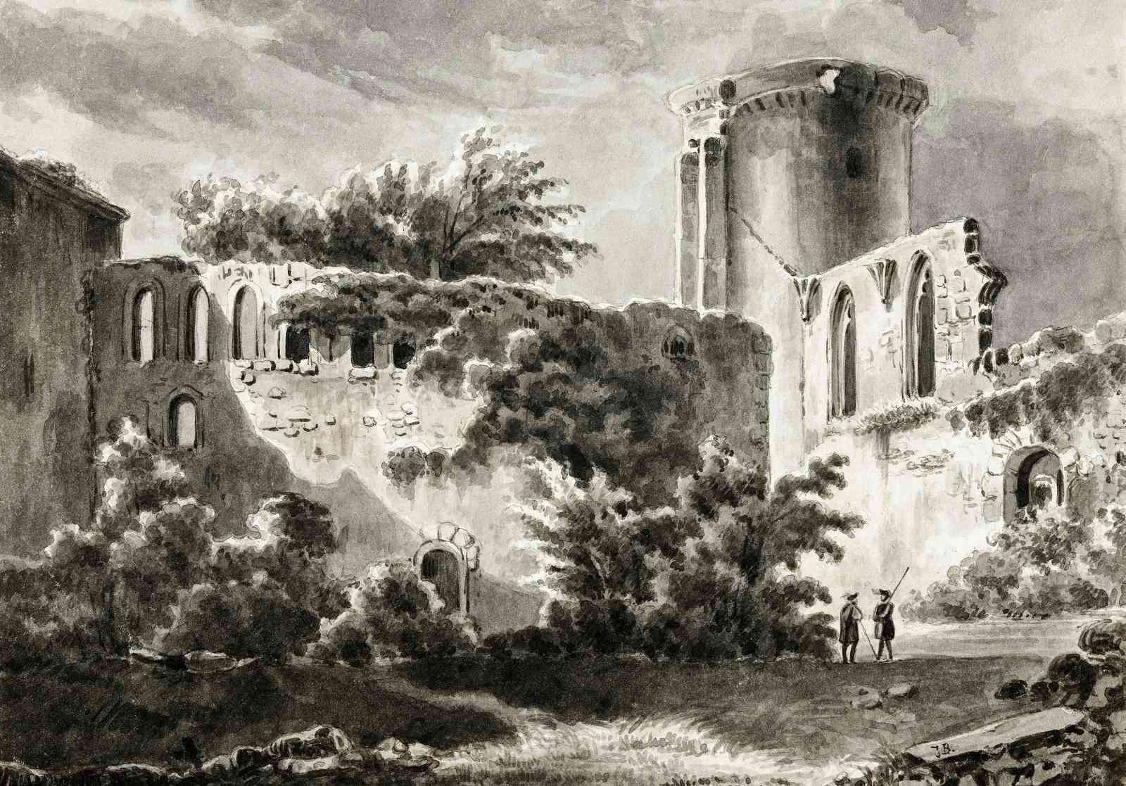 Gothic Castle Ruins Landscape Wall Art
