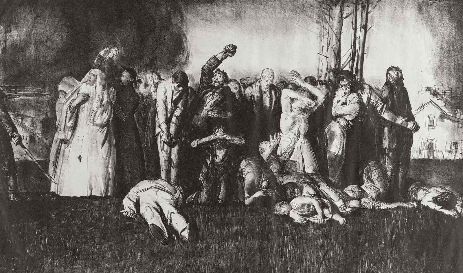 Disturbing Crowd Expressionism Wall Art Wall Art