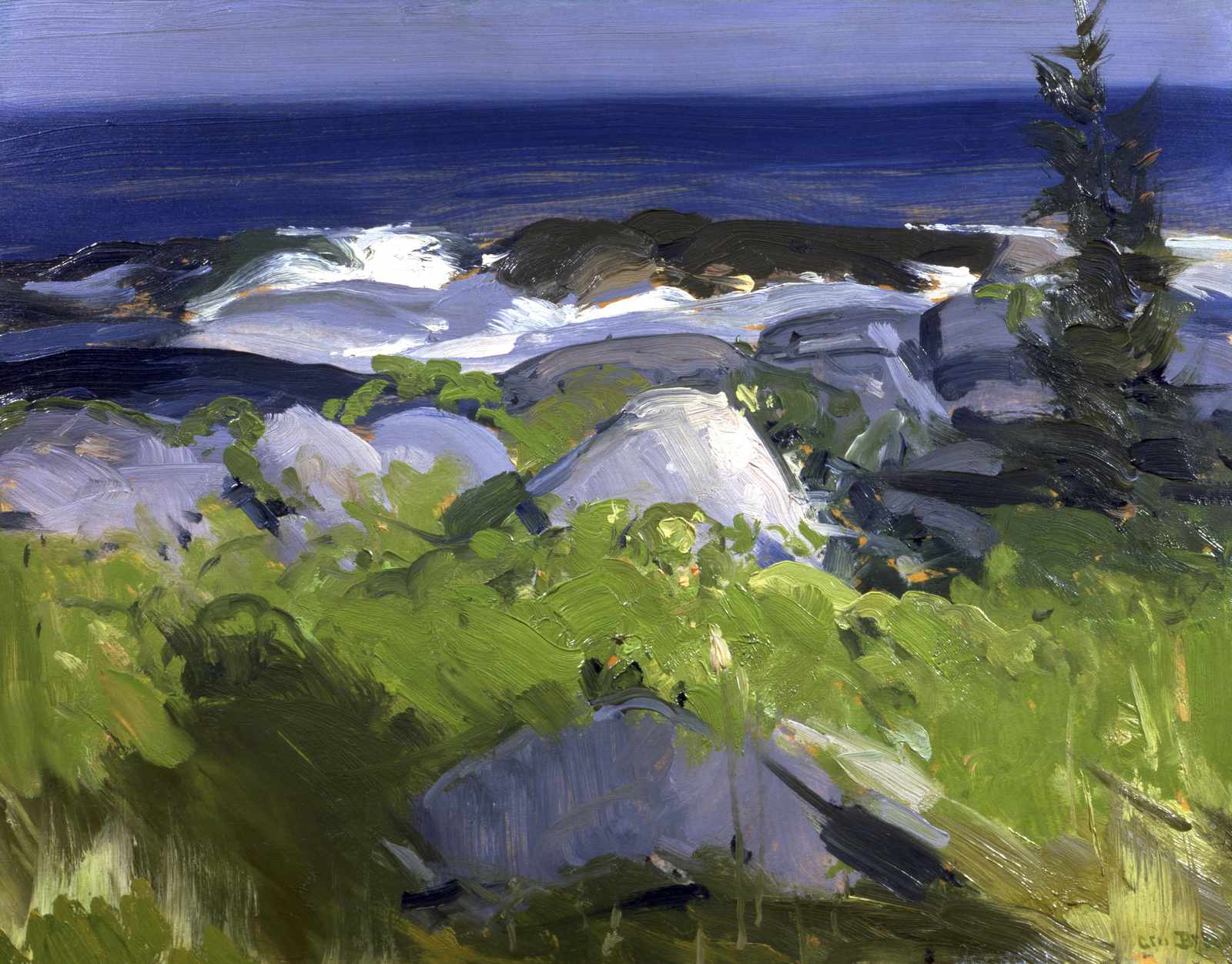 Coastal Landscape Oil Painting Wall Art