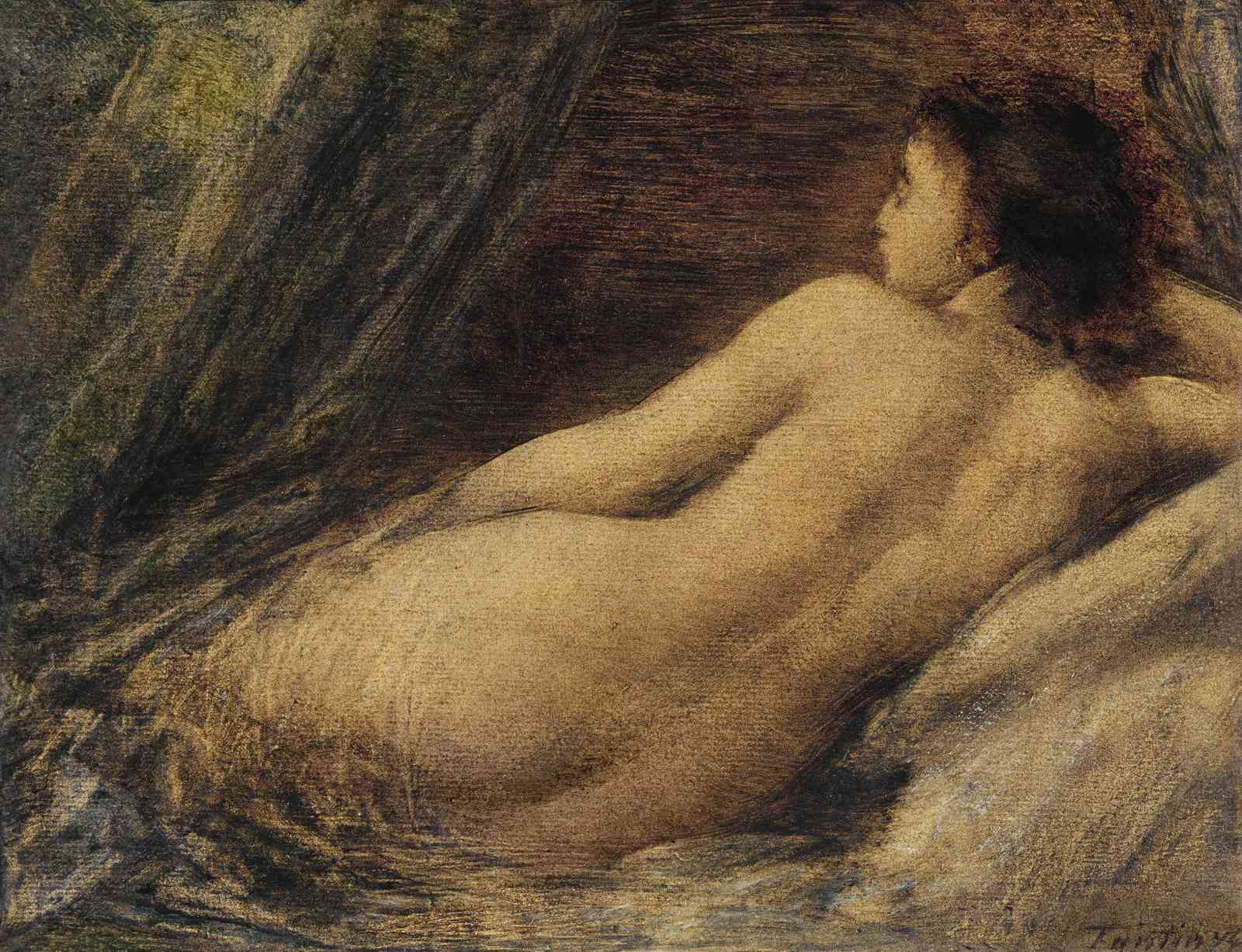 Timeless Nude Figure Relaxing Wall Art