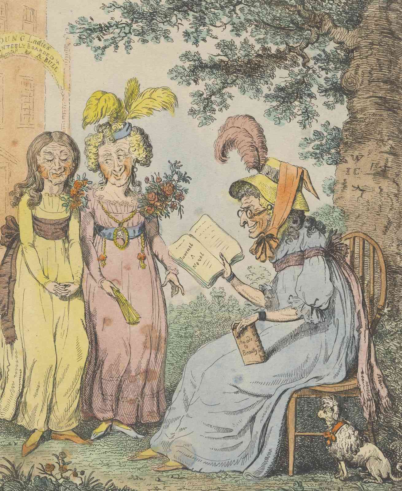 Vintage Humorous Ladies Reading Wall Art