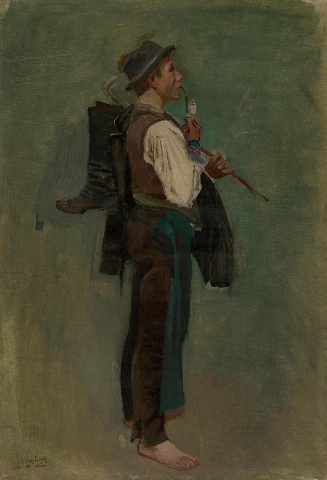 Vintage Traveler with Pipe Wall Art