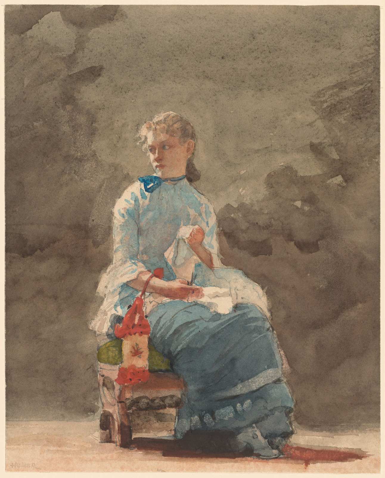 Young Girl with Lantern Wall Art