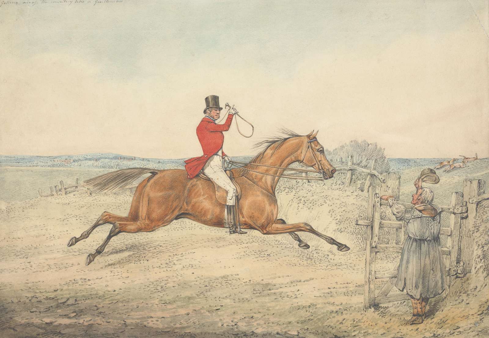 Gentleman Fox Hunt Scene Wall Art