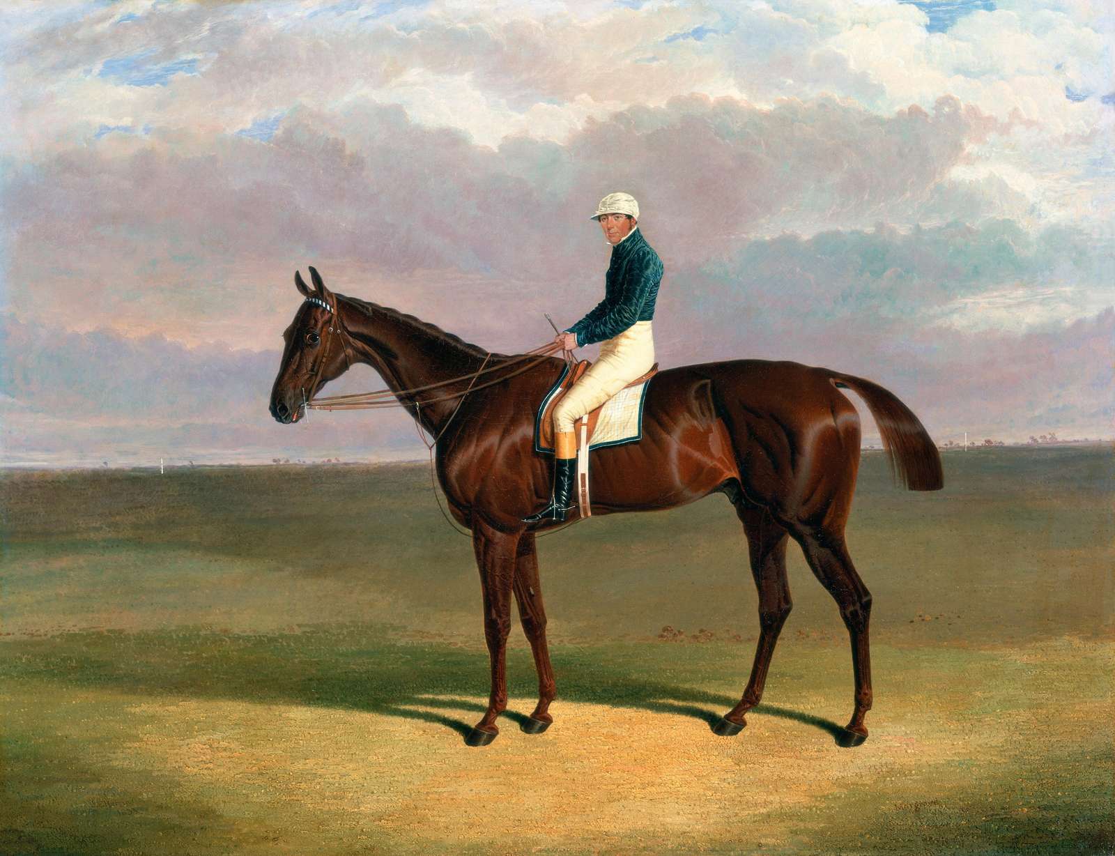 Elegant Jockey and Horse Portrait Wall Art