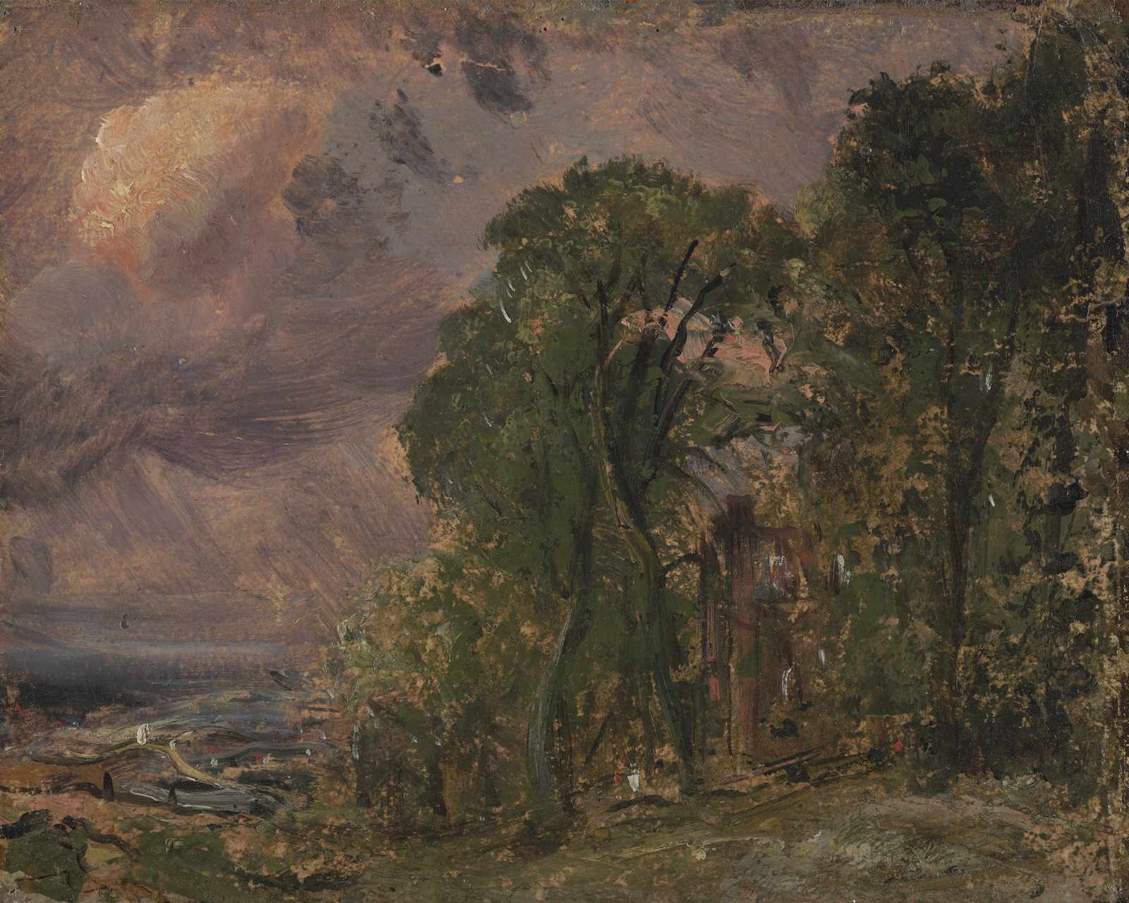 Moody Landscape with House Wall Art